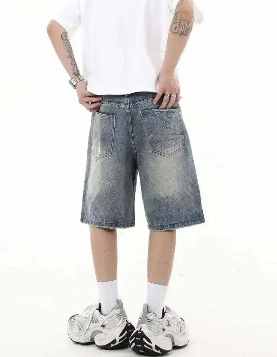 Japanese Brand Designer Distressed Style Street Jorts Shorts y2k Size US 32 / EU 48 - 3 Thumbnail
