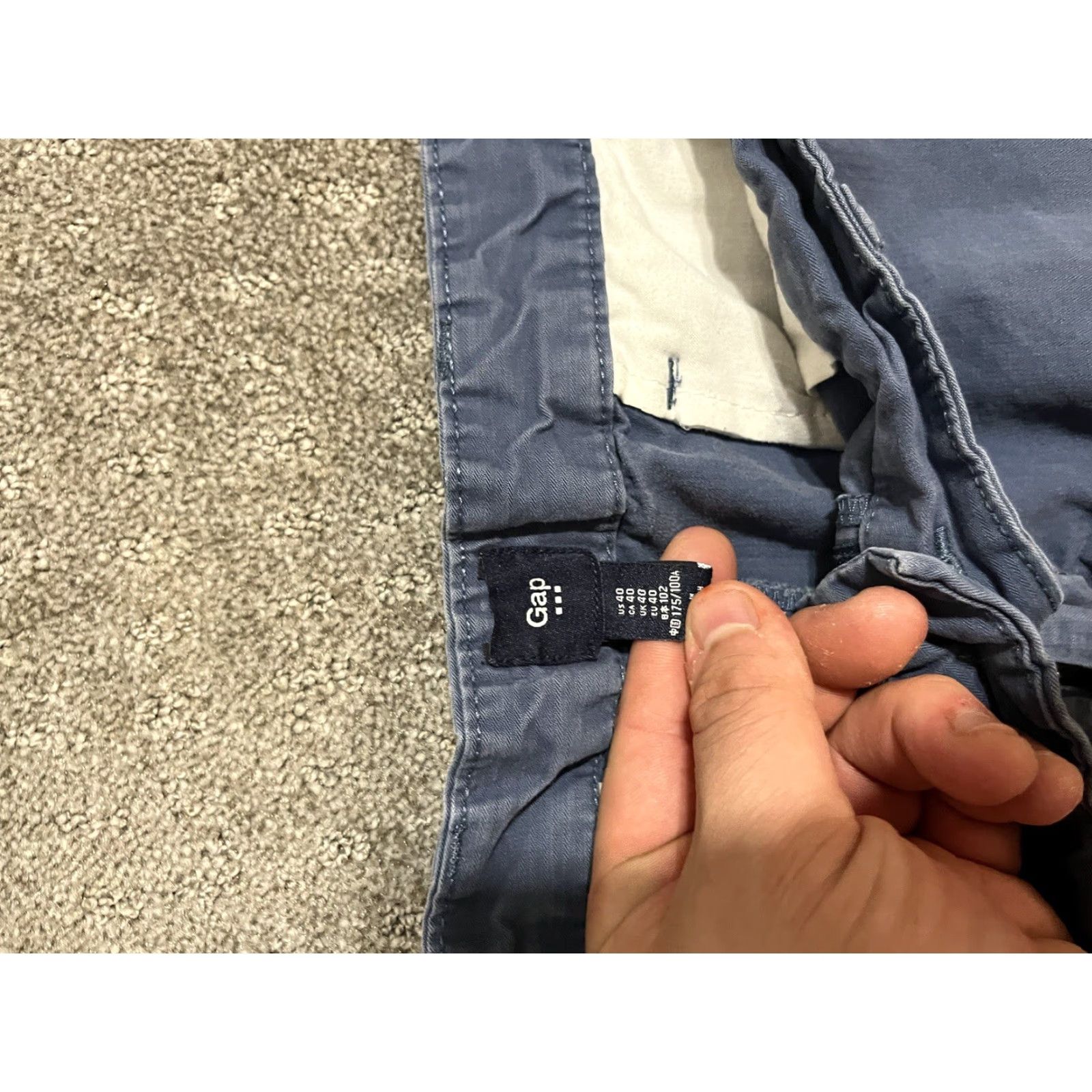 Gap VINTAGE Gap Mens Shorts 40 Blue Flat Front Relaxed Fit Size 40 Chino 90s Mens Size US 40 / EU 56 - 3 Thumbnail