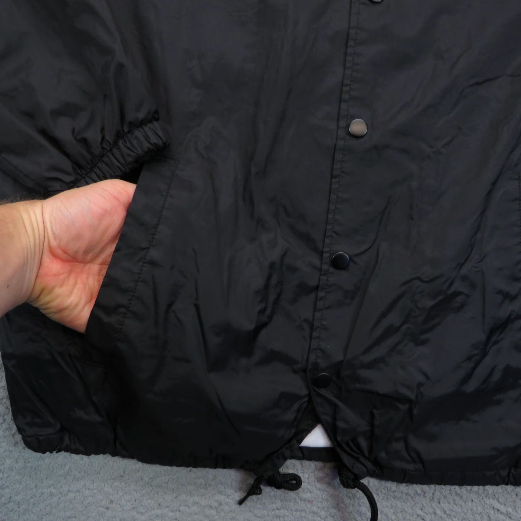 Vintage Anderson Paak Jacket Mens Small Black Windbreaker Coat Snap Coat Oxnard Japan Logo Windbreaker Size US S / EU 44-46 / 1 - 2 Thumbnail