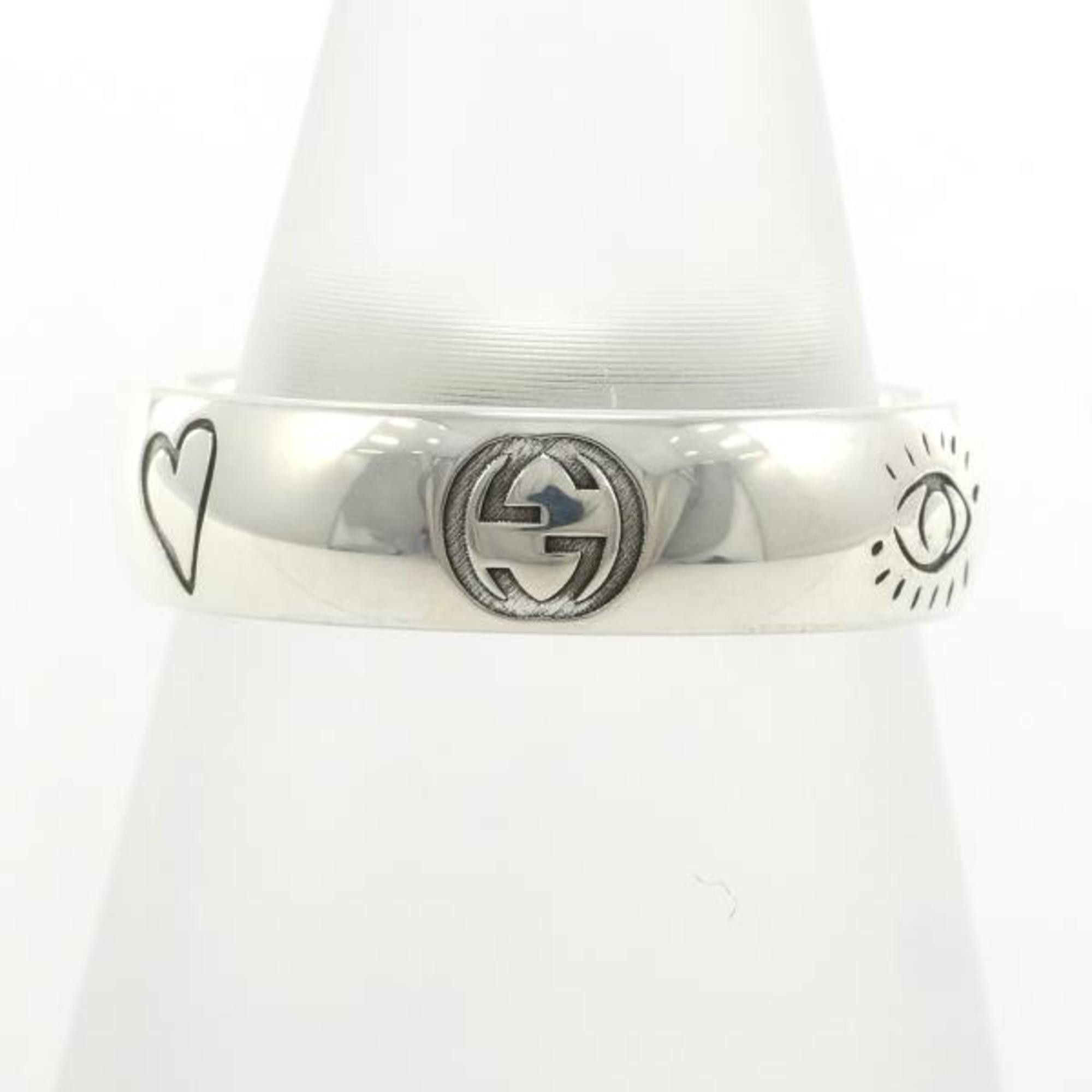 image of Gucci Blind For Love Silver Ring Total Weight Approx. 4.1G, Women's