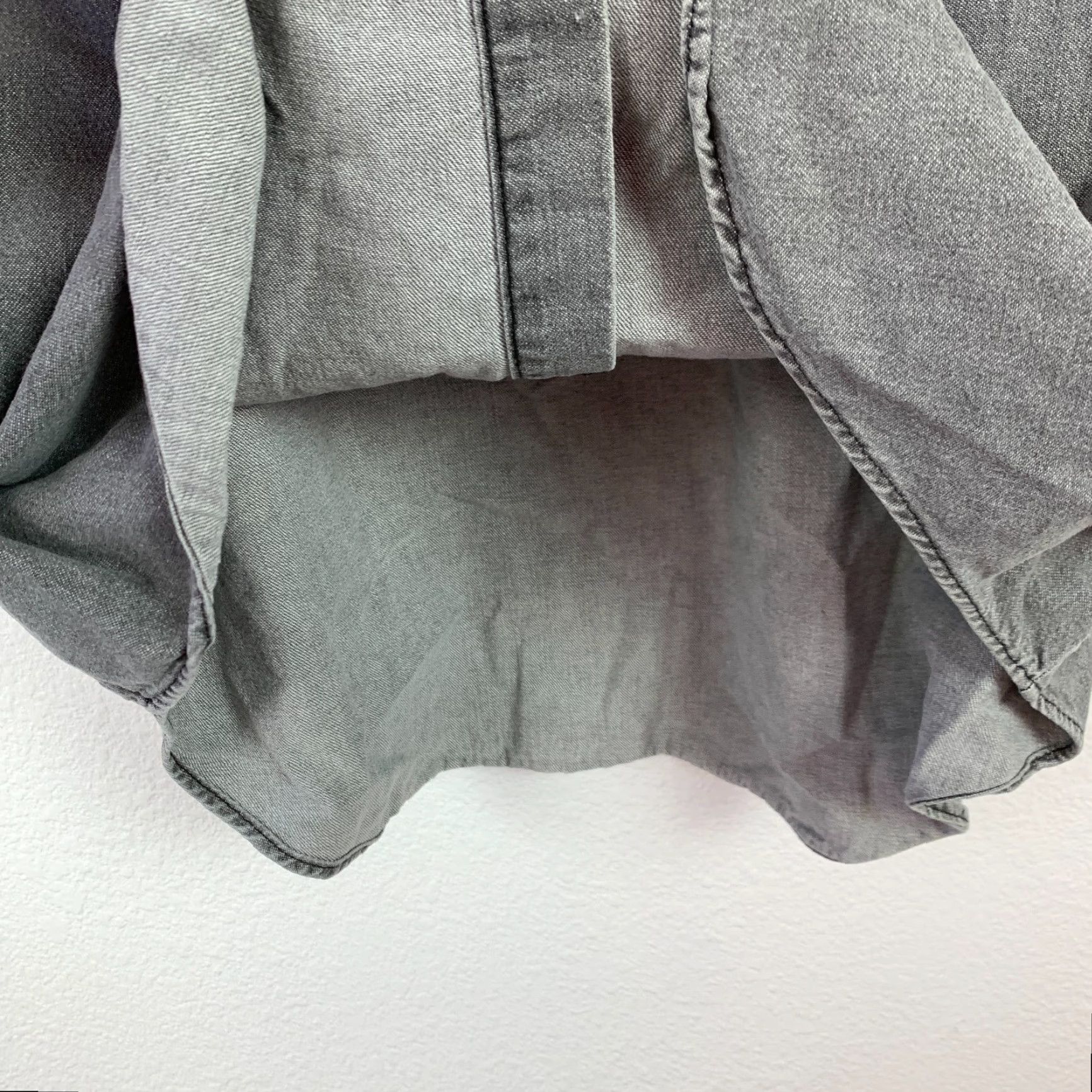 Denime Vintage Crystal Springs Gray Denim Cotton Short Sleeve Button Shirt Large Size US L / EU 52-54 / 3 - 5 Thumbnail