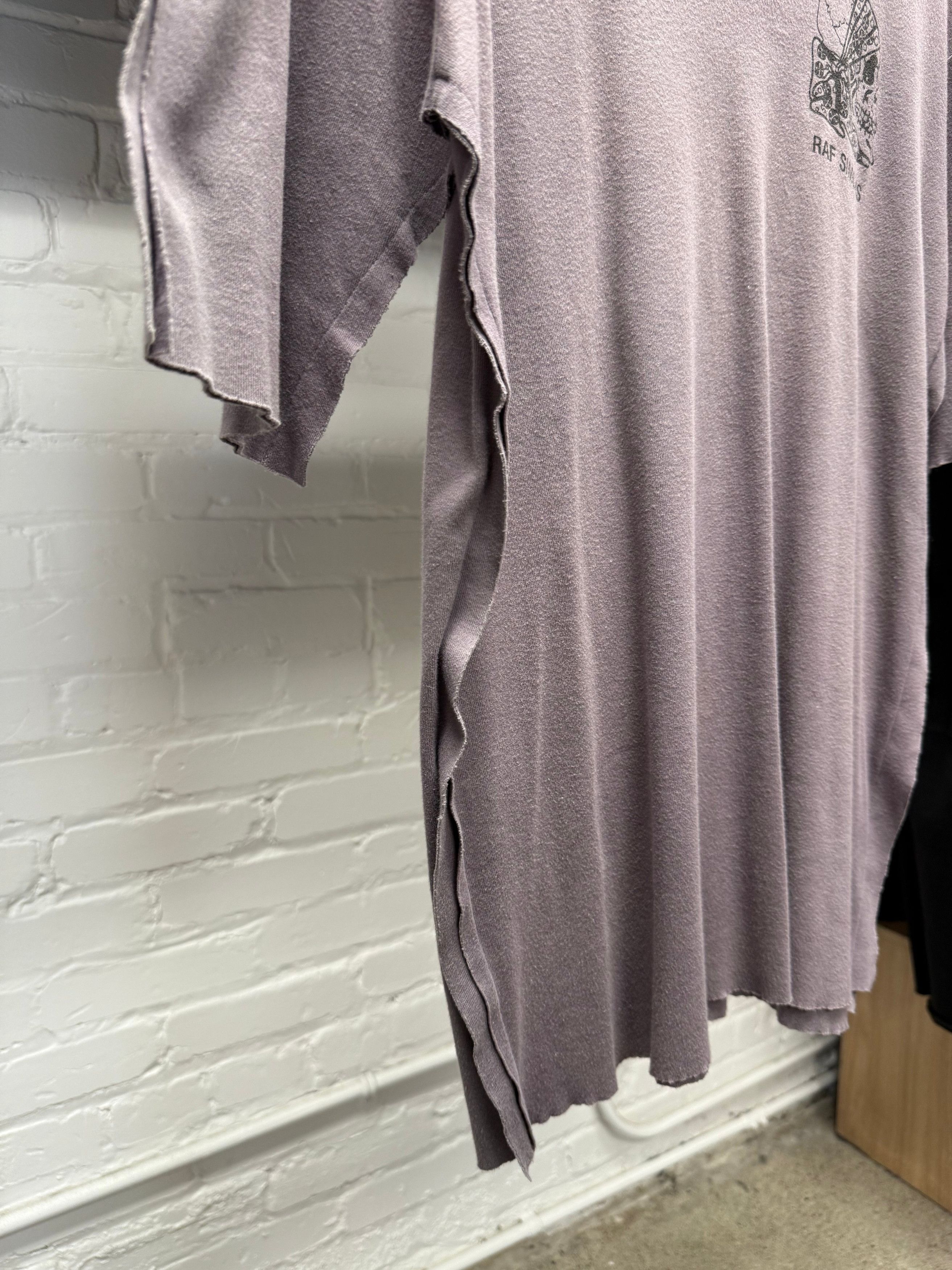 Raf Simons AW1998 Raf Simons ‘Radioactivity’ Skull Graphic Raw Hem ‘Plum’ Faded T-Shirt Size US M / EU 48-50 / 2 - 3 Thumbnail
