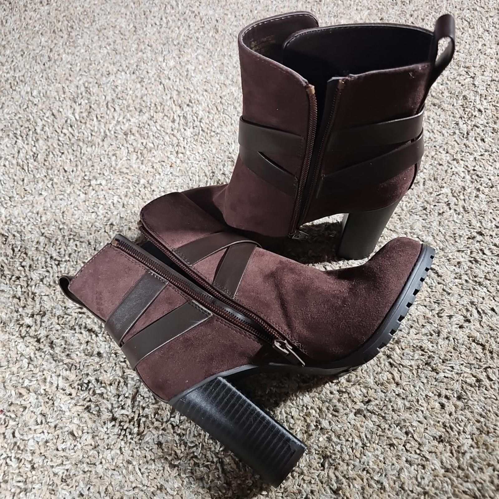 Apt. 9 Apt. 9 Defined Comfort Manager Brown 6½ Faux Suede Boots Size US 6.5 / IT 36.5 - 3 Thumbnail