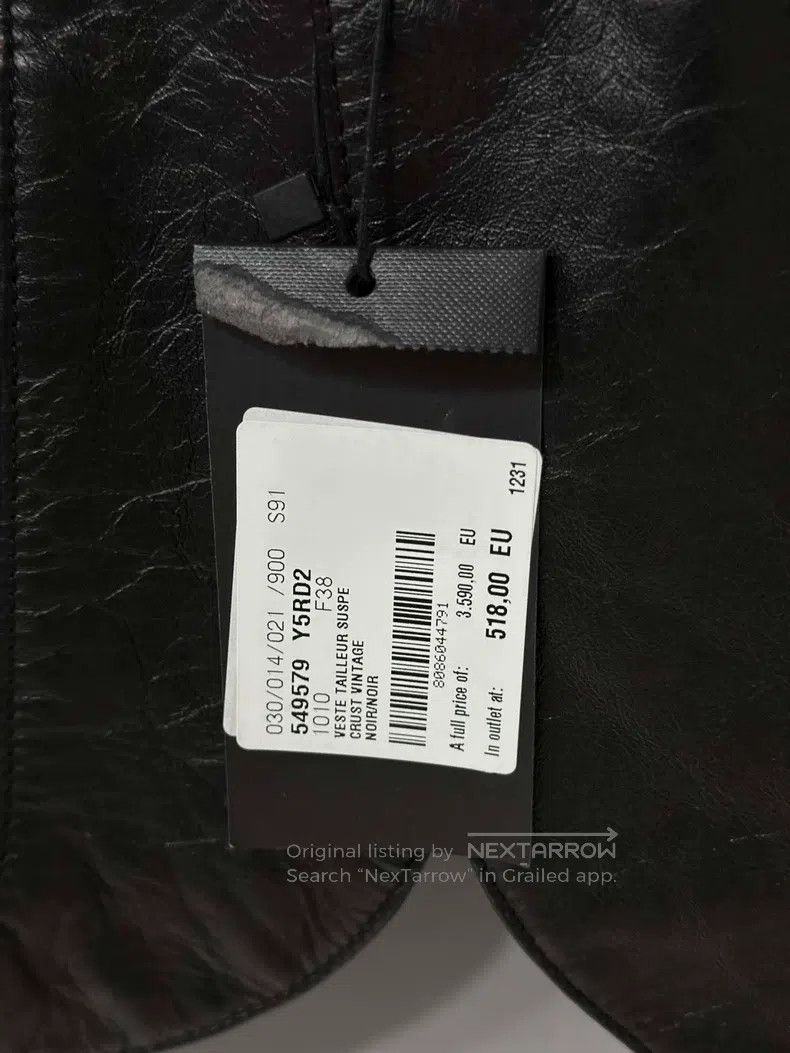 Saint Laurent Paris Saint Laurent Paris Hand-Embroidered Leather Jacket with R Size XS / US 0-2 / IT 36-38 - 7 Thumbnail