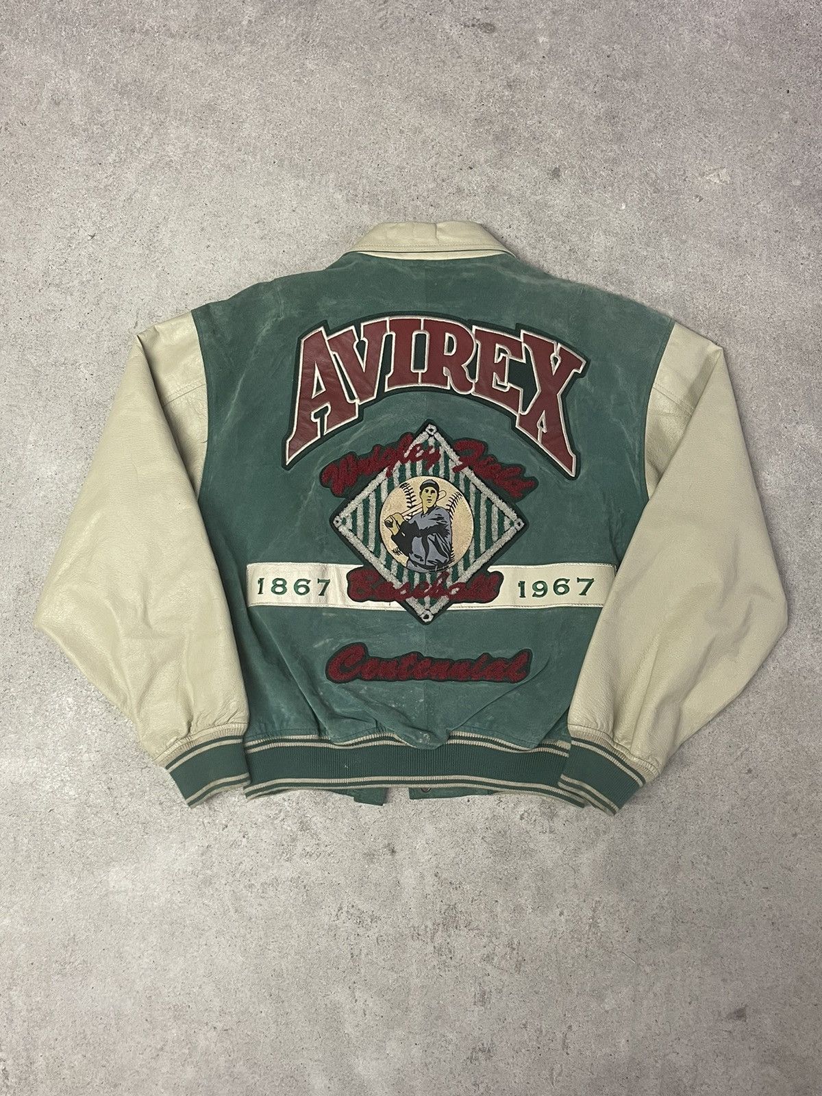 Avirex 90s Avirex Wrigley Field Baseball Leather Jacket Size US L / EU 52-54 / 3 - 4 Thumbnail