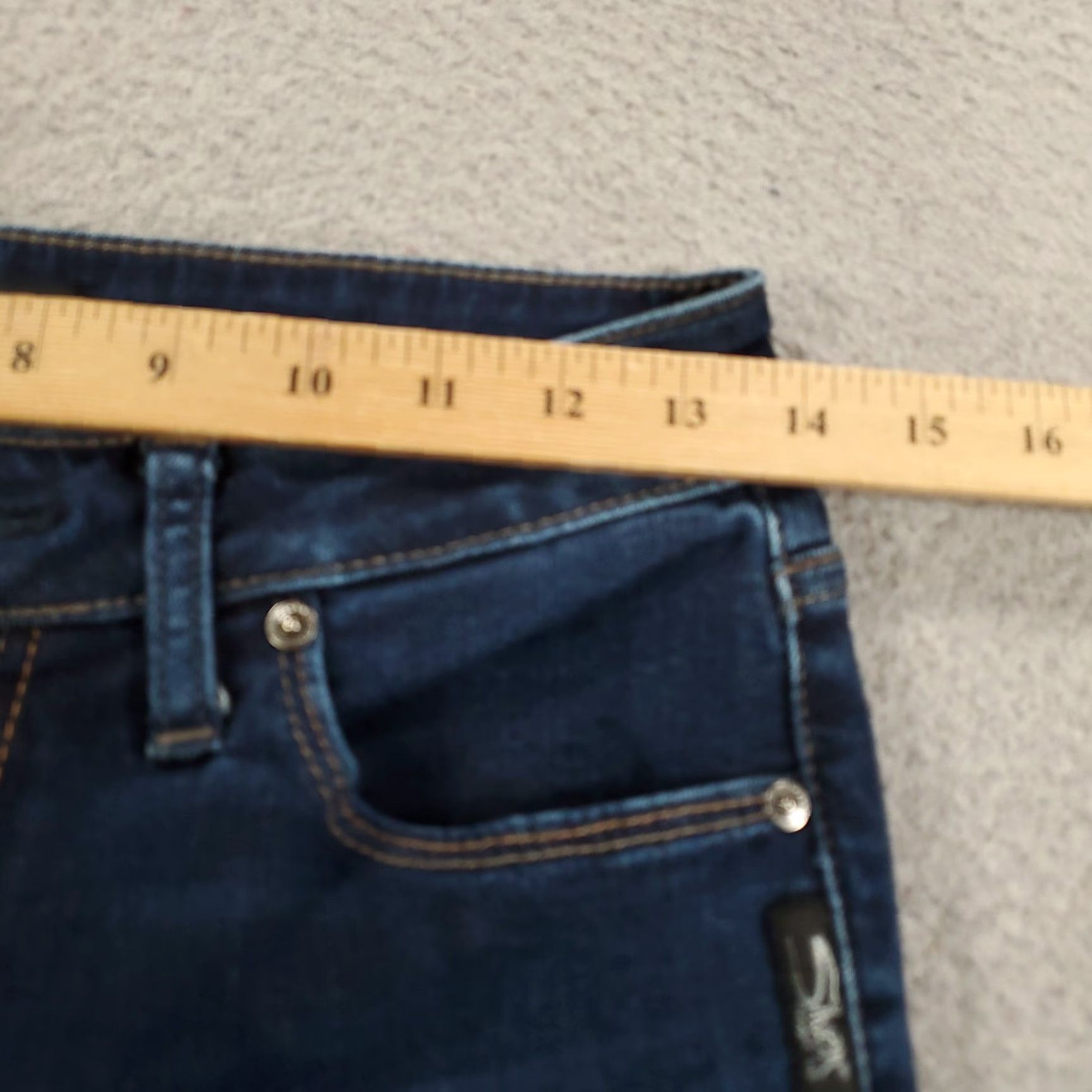 Silver Jeans Co. Silver Jeans Slim Bootcut Jeans Womens 28x31 Dark Wash Blue Denim Stretch 5-Pocket Logo Size 28" / US 6 / IT 42 - 4 Thumbnail
