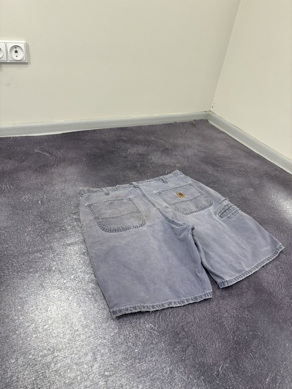 Carhartt Vintage 90s Carhartt Gray Work Hype Baggy Shorts Jorts Size US 36 / EU 52 - 3 Thumbnail