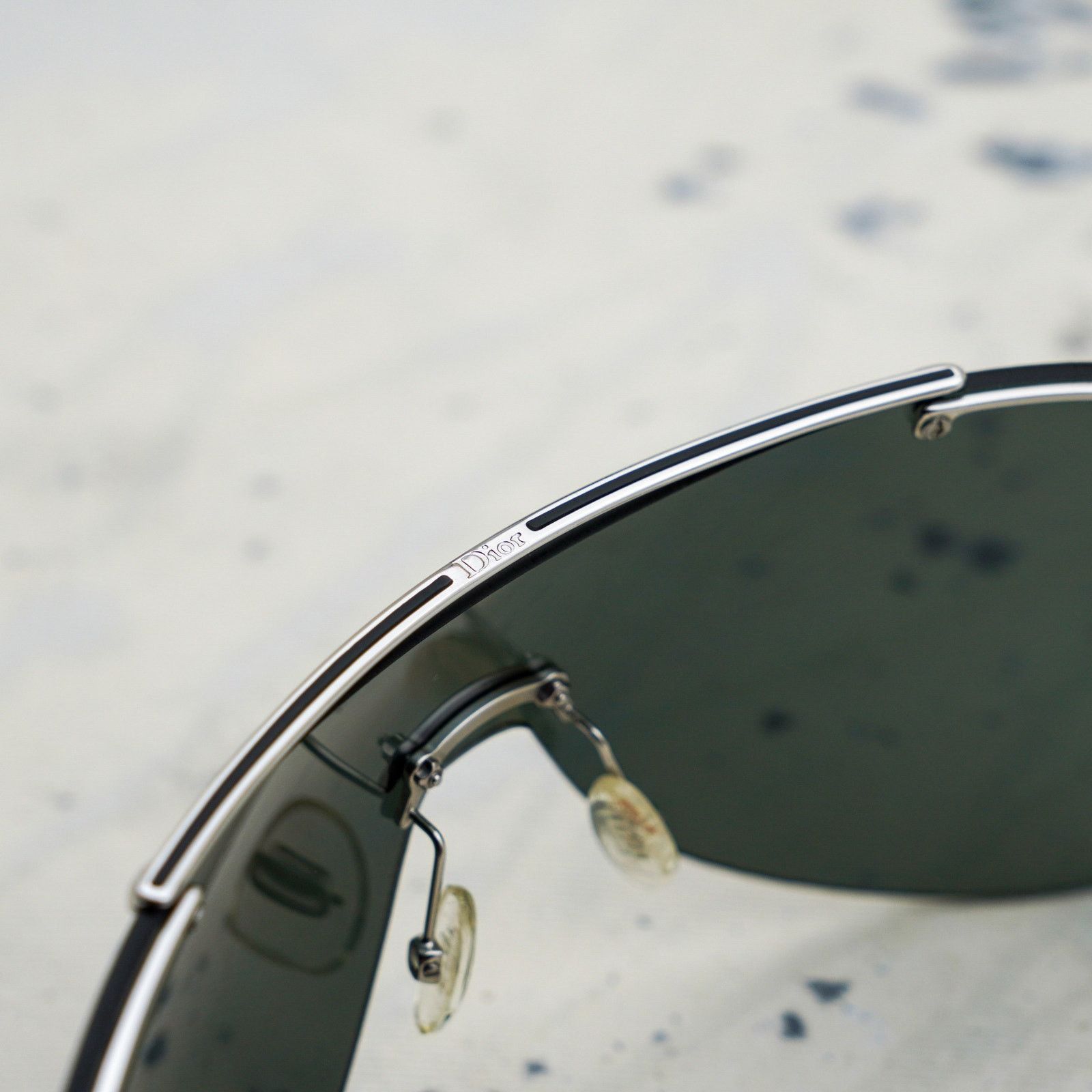 Dior Dior air 1 silver shield y2k rimless logo sunglasses Size ONE SIZE - 8 Thumbnail