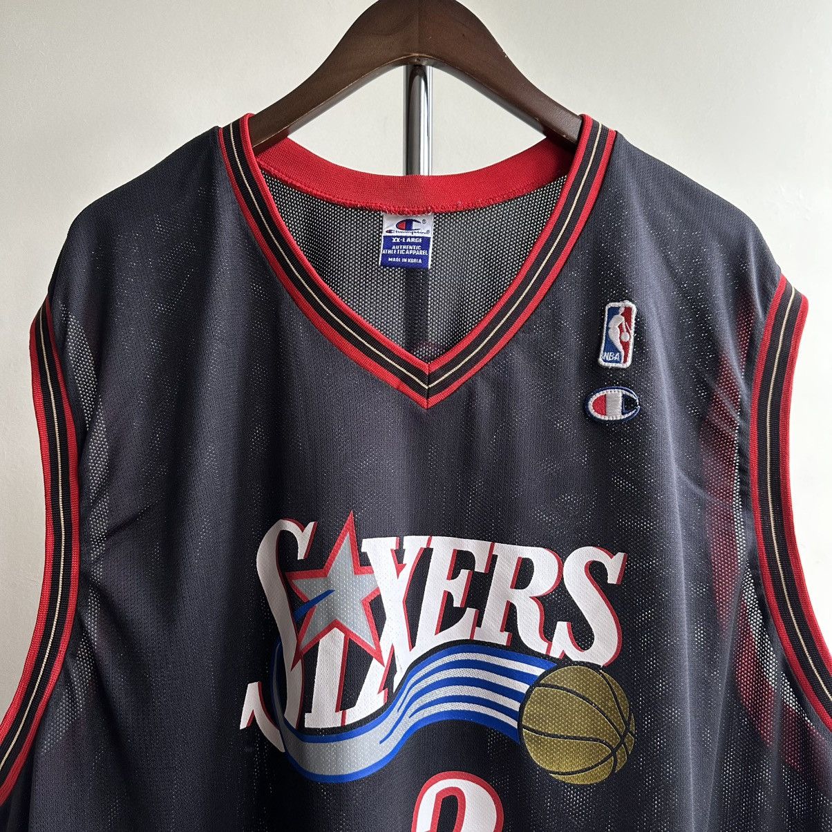 Champion × NBA × Vintage Vintage Champion Philadelphia Sixers Allen Iverson Jersey Size US XXL / EU 58 / 5 - 3 Thumbnail