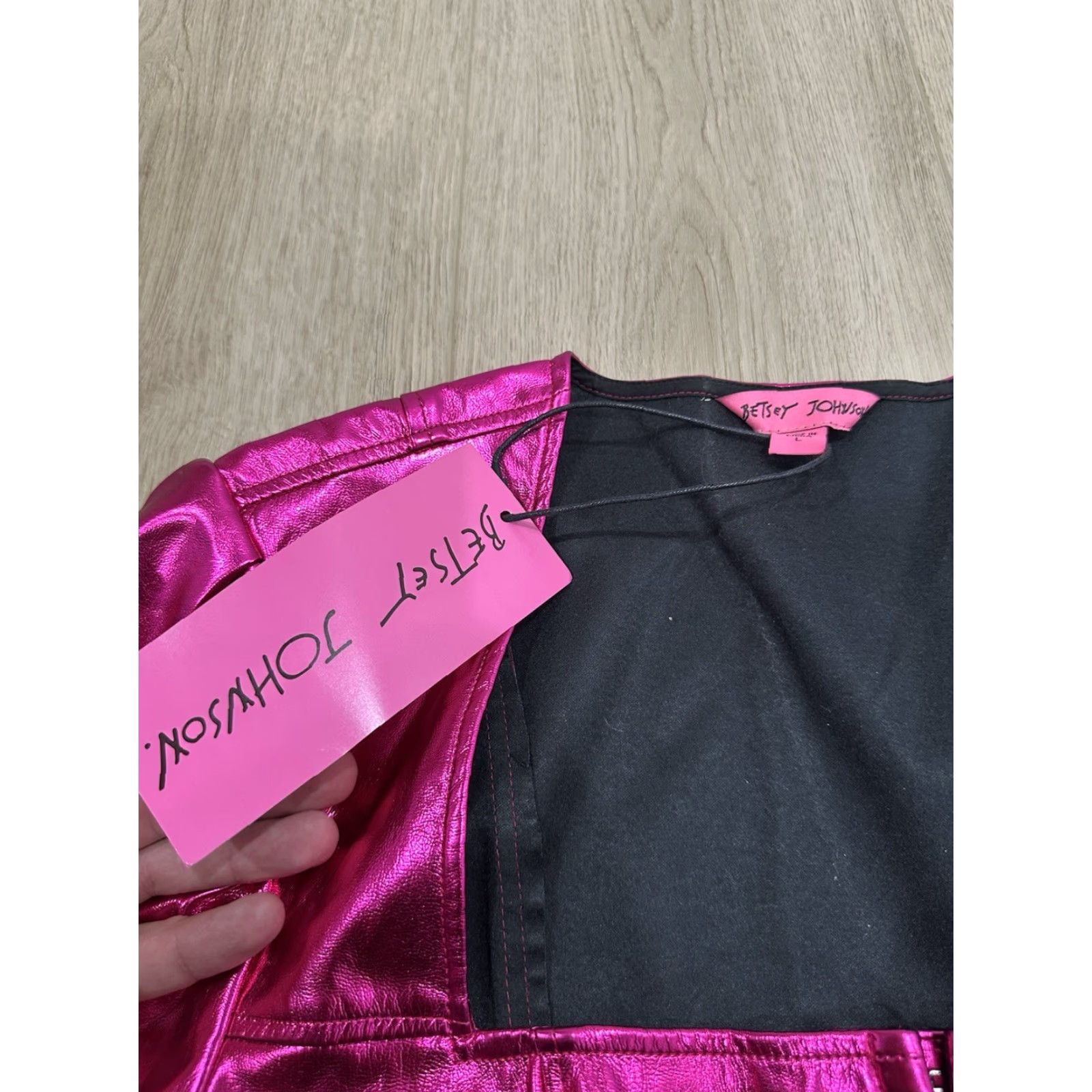 Betsey Johnson Betsey Johnson Barbie Pink Faux Leather Corset Mini Dress NWT Large L Women Corset Dress Size L / US 10 / IT 46 - 6 Thumbnail