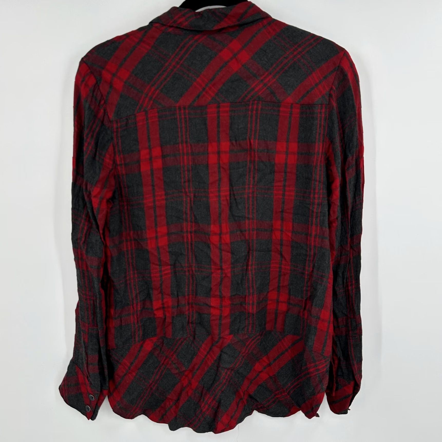 Vintage Cabi Shirt Womens Small Red Black Plaid Button Up Rayon Long Sleeve 3587 Blouse Top Size S / US 4 / IT 40 - 6 Thumbnail
