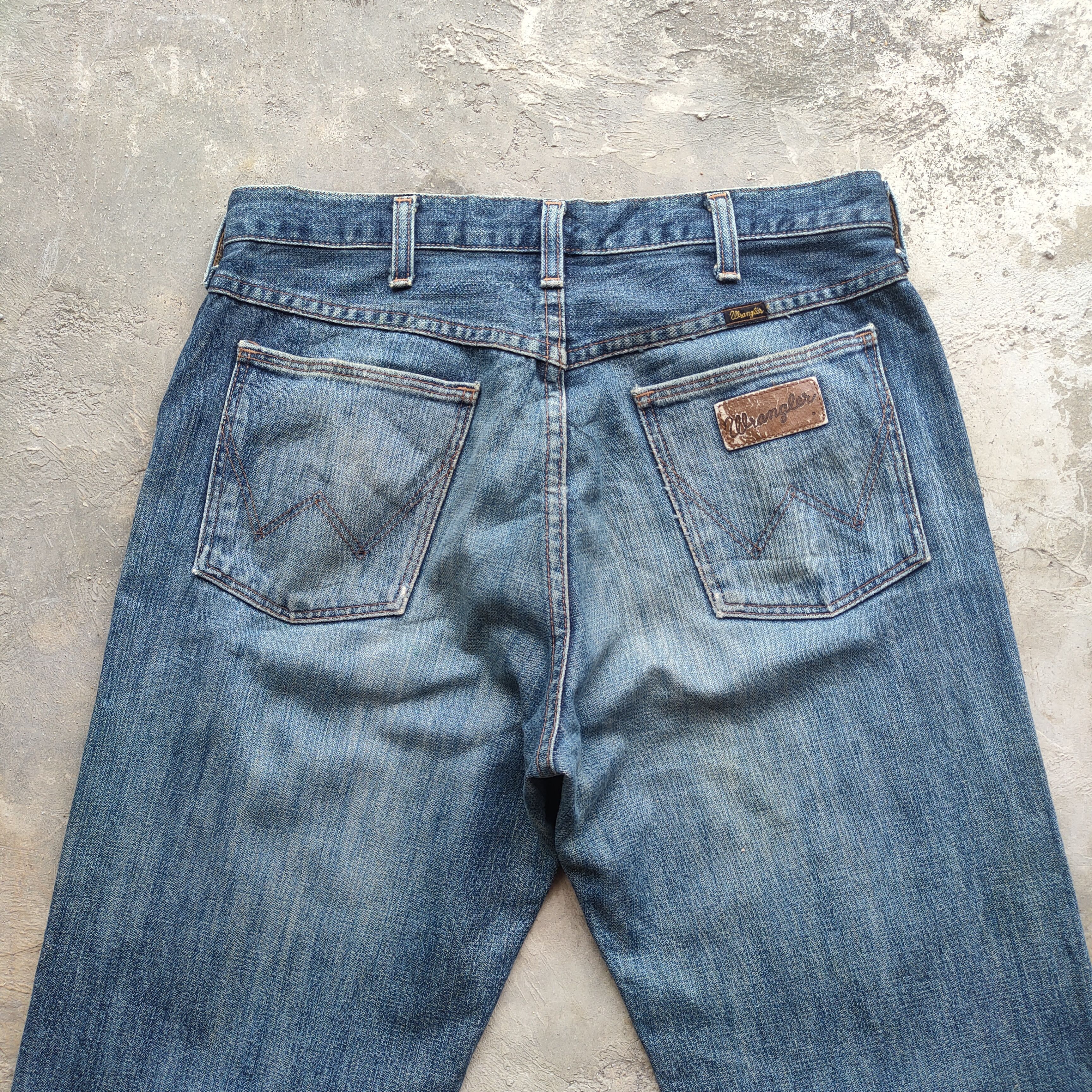 Jean W32 VINTAGE WRANGLER FADED DISTRESSED JEAN PANTS Size US 32 / EU 48 - 9 Thumbnail