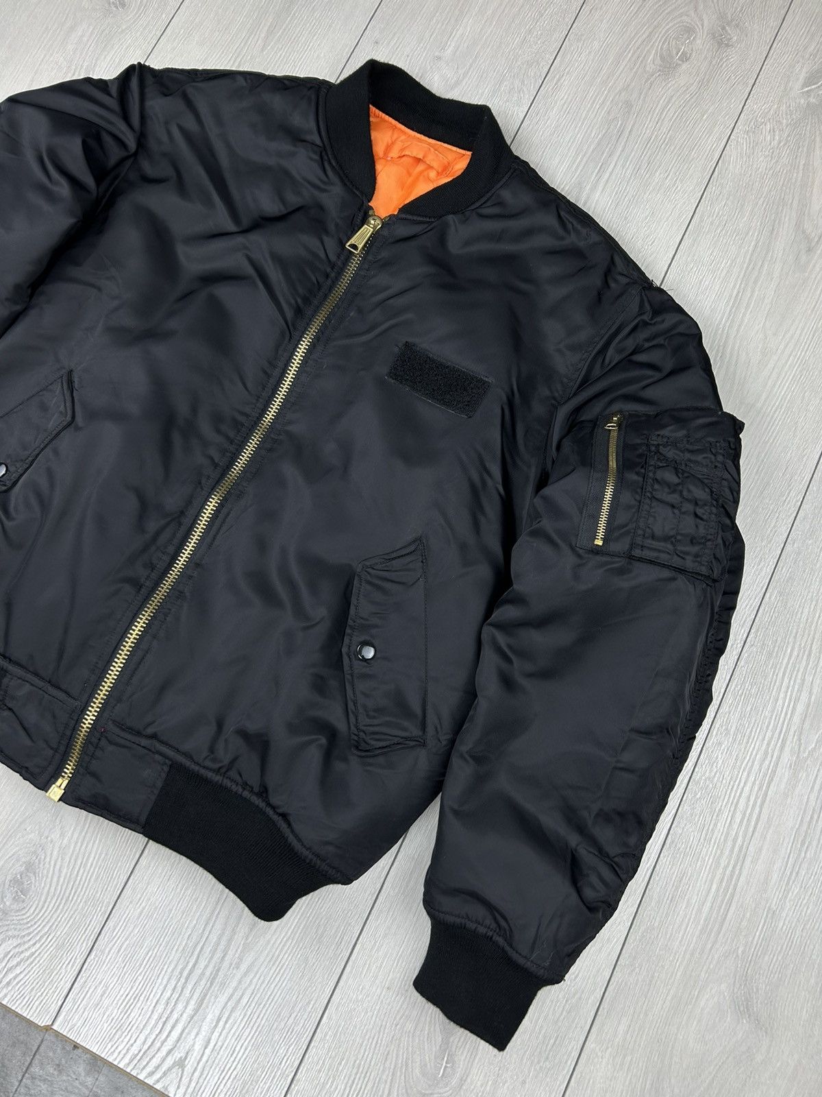 Japanese Brand × Vintage Aviation Flight Vintage Jacket MA-1 USA size L Black Size US L / EU 52-54 / 3 - 2 Thumbnail
