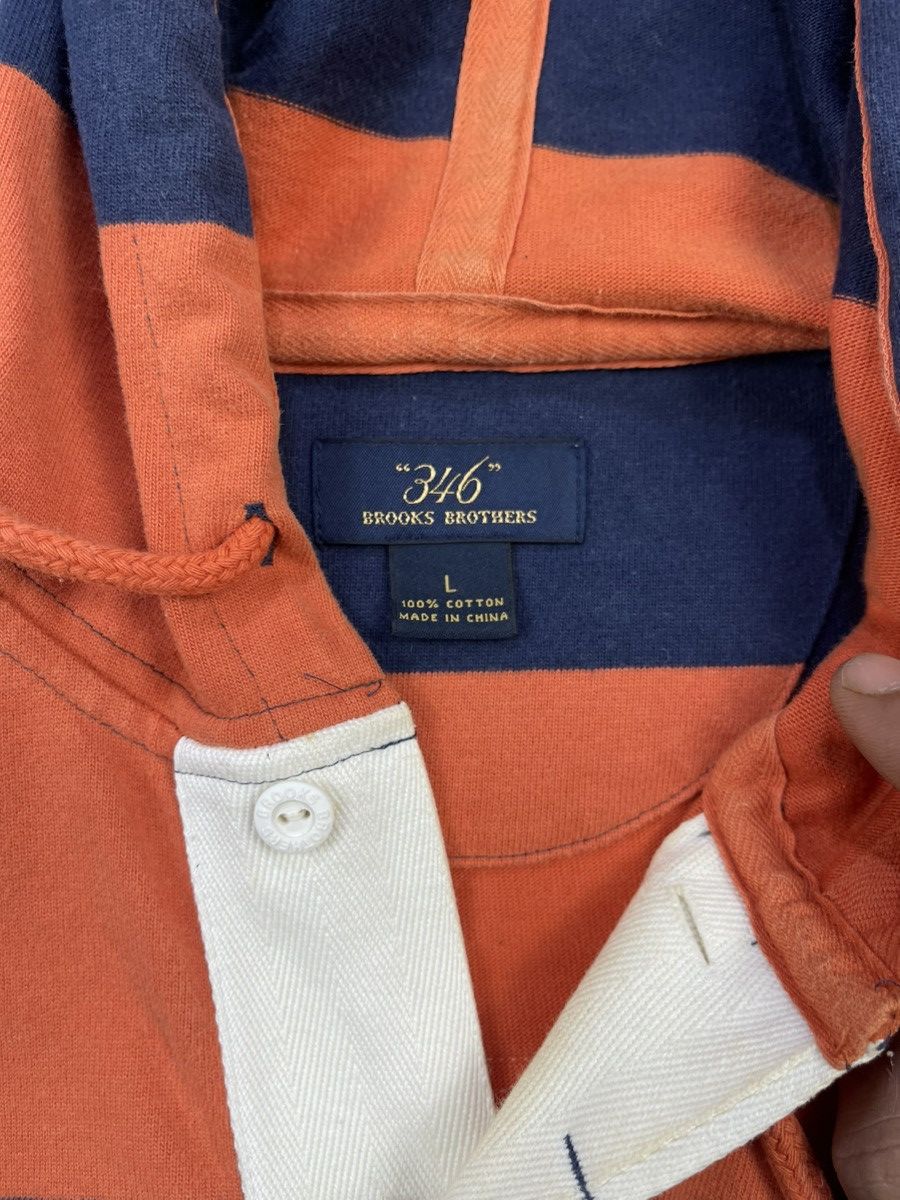 Brooks Brothers Brooks Brothers Stripe Orange Back Hit Hoodie Shirts Size US L / EU 52-54 / 3 - 9 Thumbnail