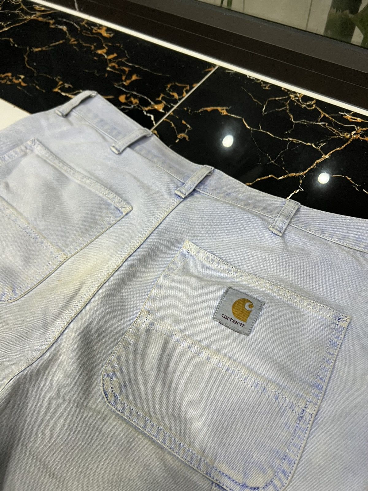 Carhartt × Vintage 90’s CARHARTT SINGLE KNEE SHORTS DISTRESSED SHORTS Y2K Size US 34 / EU 50 - 10 Thumbnail