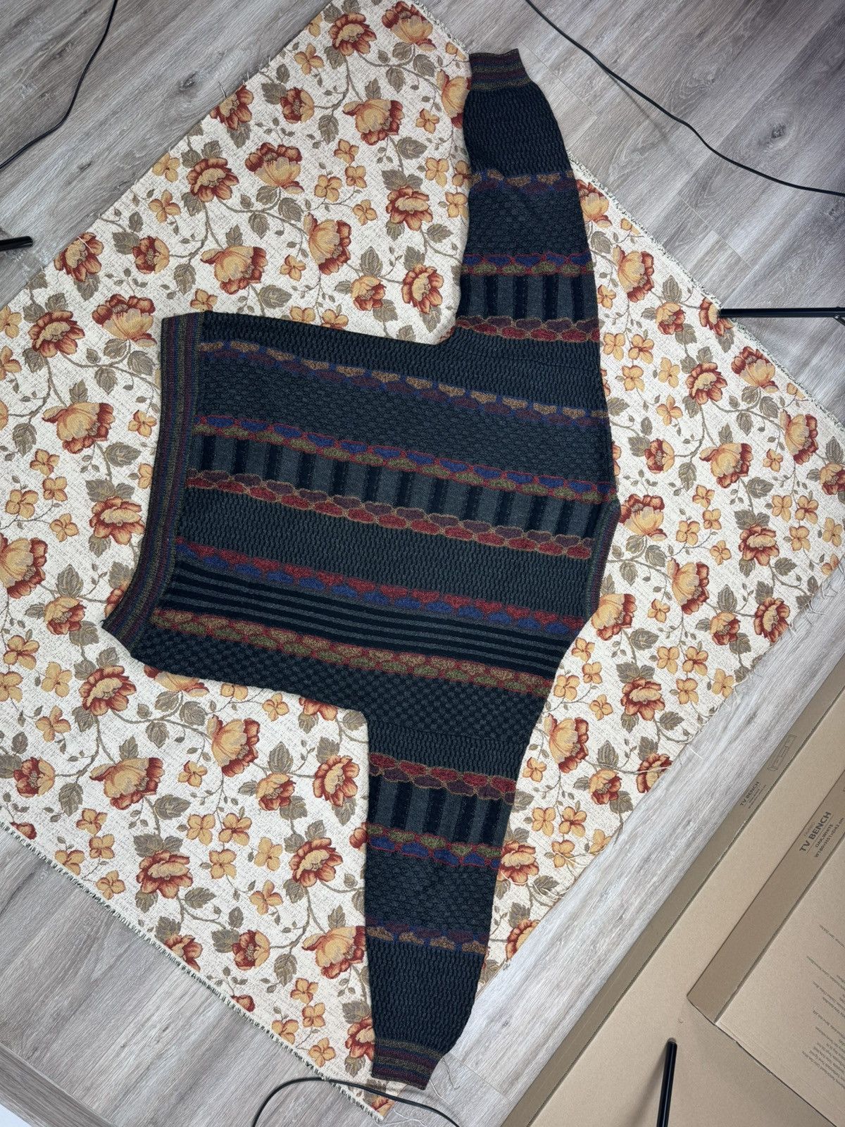 Coogi × Vintage Vintage Cable Knit Coloured Coogi Style Oversized Boxy Size US XL / EU 56 / 4 - 7 Thumbnail