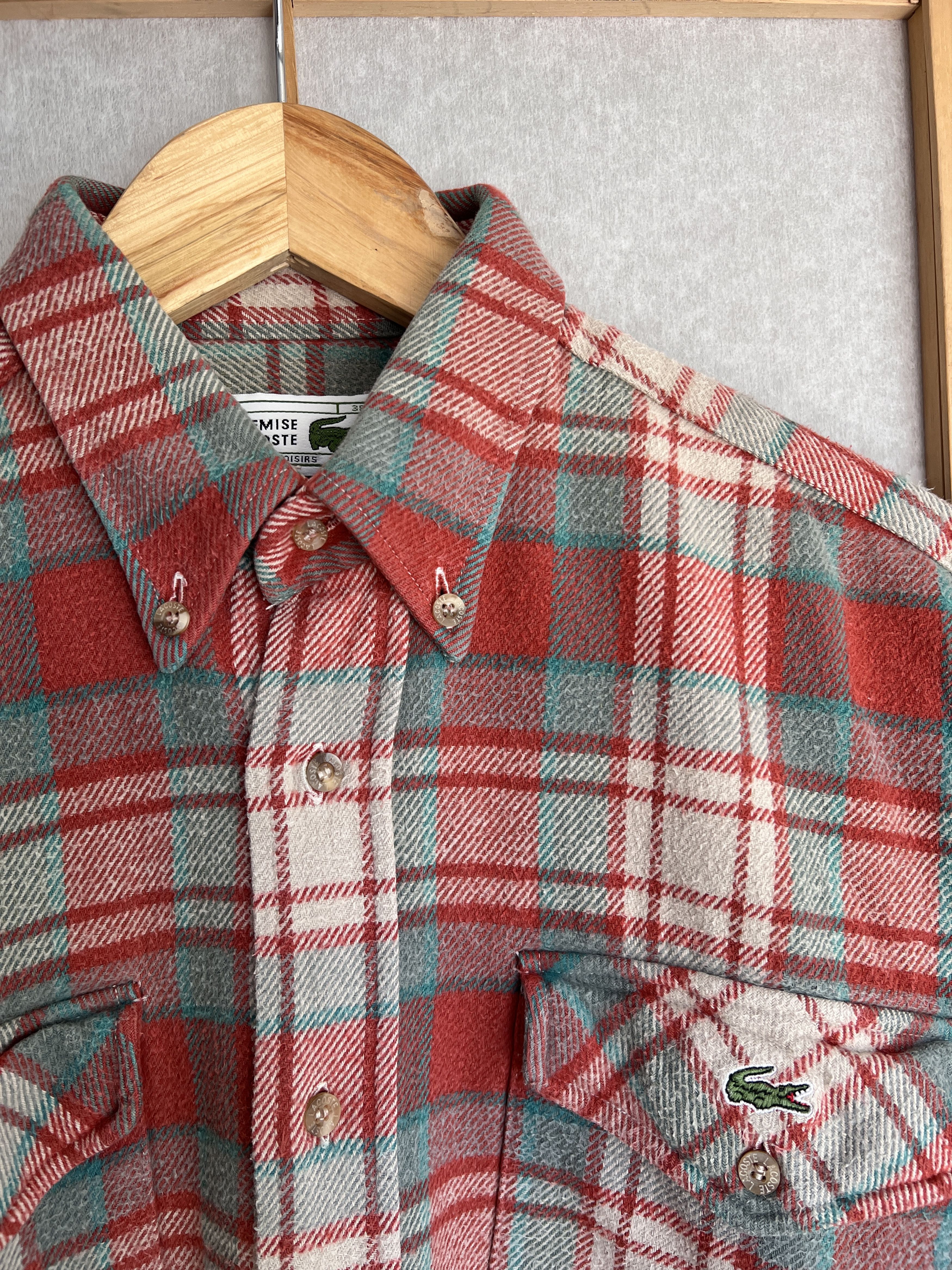 Lacoste Lacoste vintage 1990s flannel shirt plaid checked old money Size US S / EU 44-46 / 1 - 2 Thumbnail