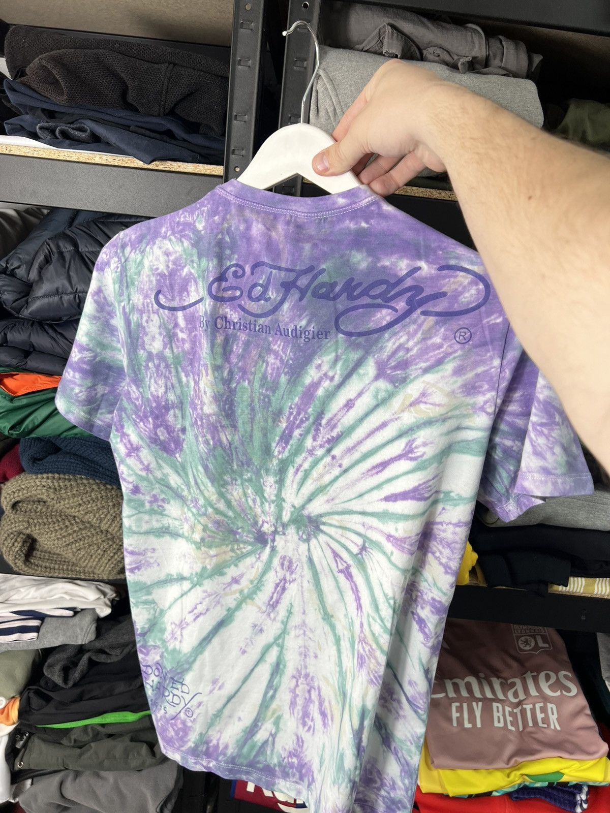 Ed Hardy Ed Hardy Love Kills Slowly Tie-Dye T-shirt Purple Size US L / EU 52-54 / 3 - 10 Thumbnail
