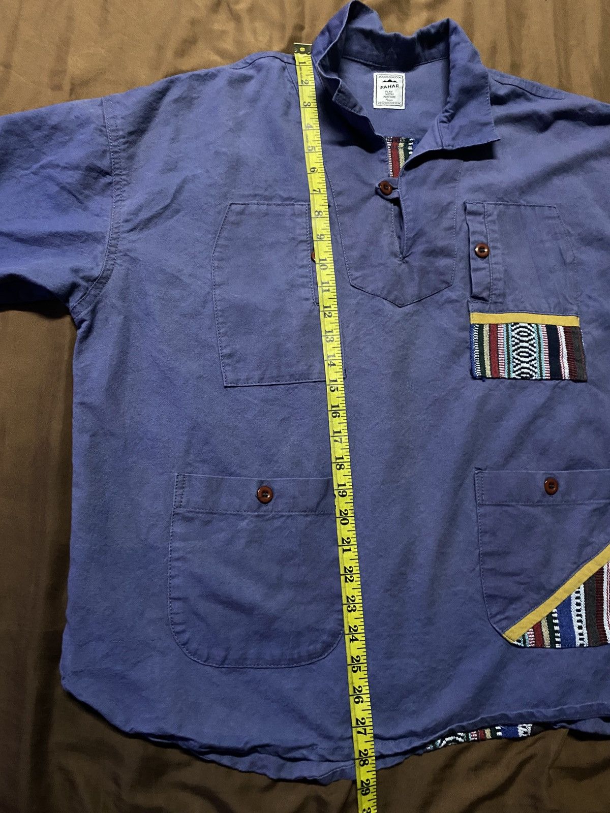Japanese Brand Pahar by Amina Multipocket Navy Shirt Size US L / EU 52-54 / 3 - 8 Thumbnail