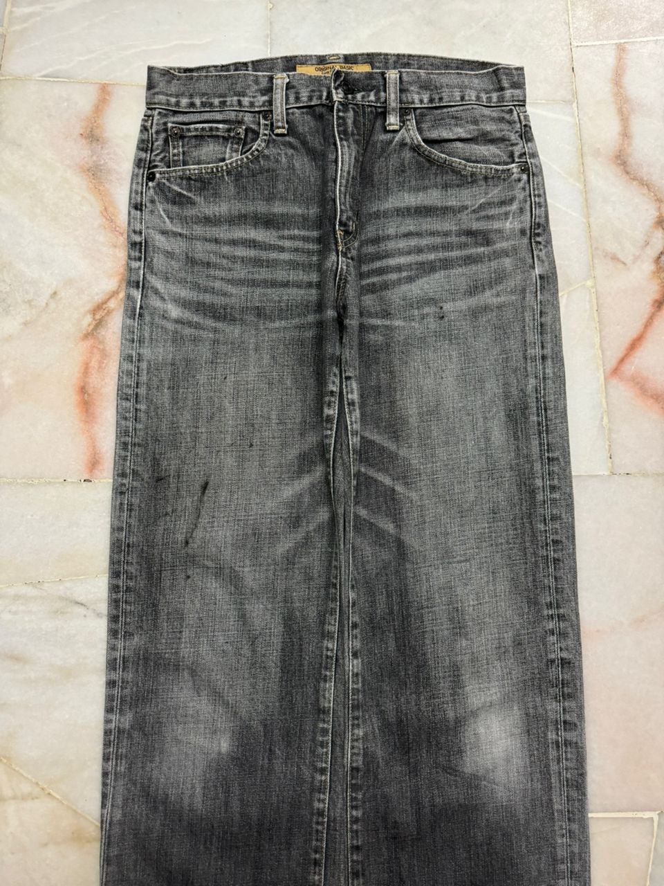 Uniqlo 💥Sick💥Vintage Uniqlo Easy Fit Straight Insane Stoned Faded Size US 30 / EU 46 - 3 Thumbnail