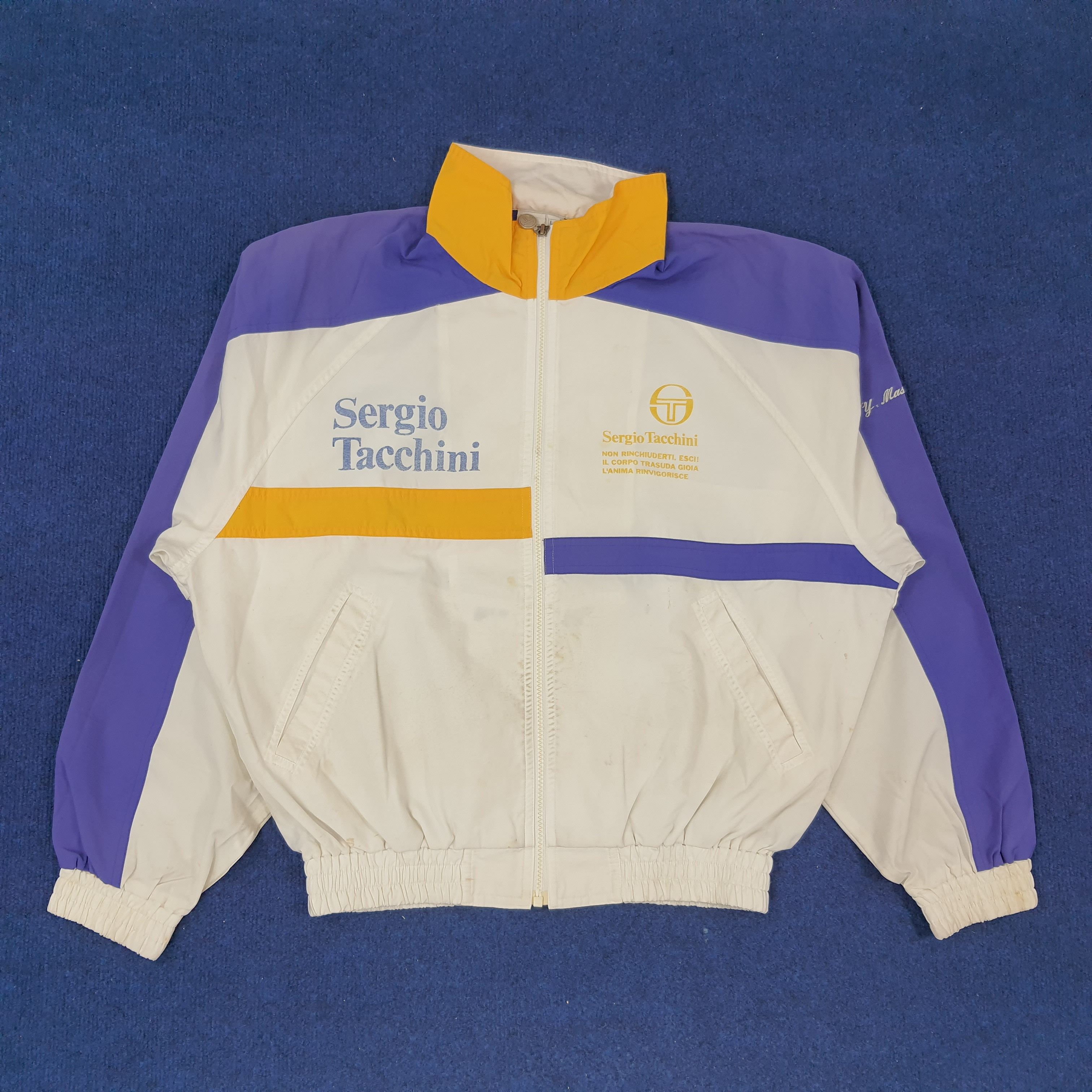Sergio Tacchini × Vintage Vintage Sergio Tacchini Designer Jacket C221N7 Size US L / EU 52-54 / 3 - 1 Thumbnail
