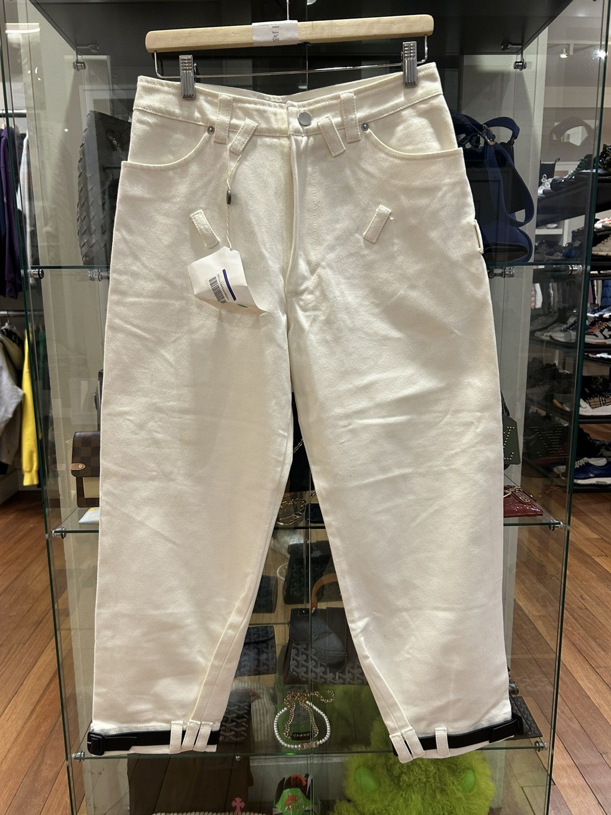 PIHAKAPI Pihkapi White Belt Denim Jeans Size US 28 / EU 44 - 1 Thumbnail