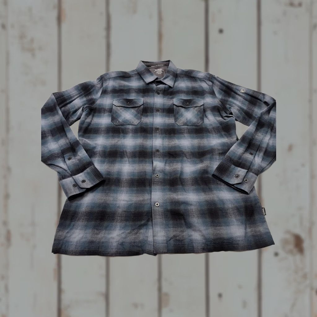 Vintage Kuhl Flannel Shirt Mens Blue Plaid Button-Up Long Sleeve Casual Workwear Size L Size US L / EU 52-54 / 3 - 1 Thumbnail