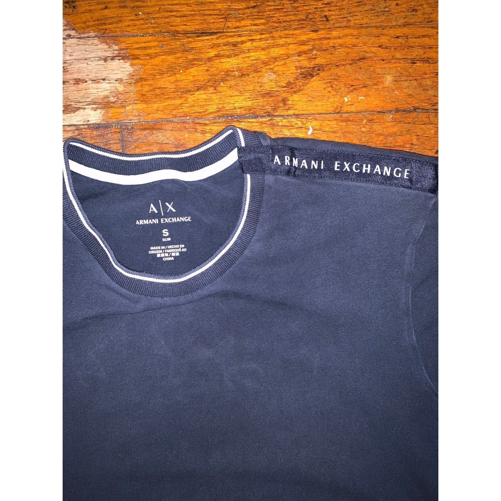 Armani Exchange Armani Exchange Slim Fit T Shirt Navy Blue Small Certilogo Size US S / EU 44-46 / 1 - 5 Thumbnail