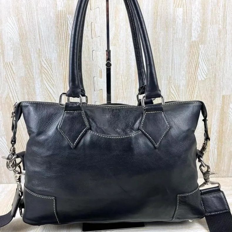 Vivienne Westwood Vivienne Westwood Black stitched Saturn mailbag Size ONE SIZE - 3 Thumbnail