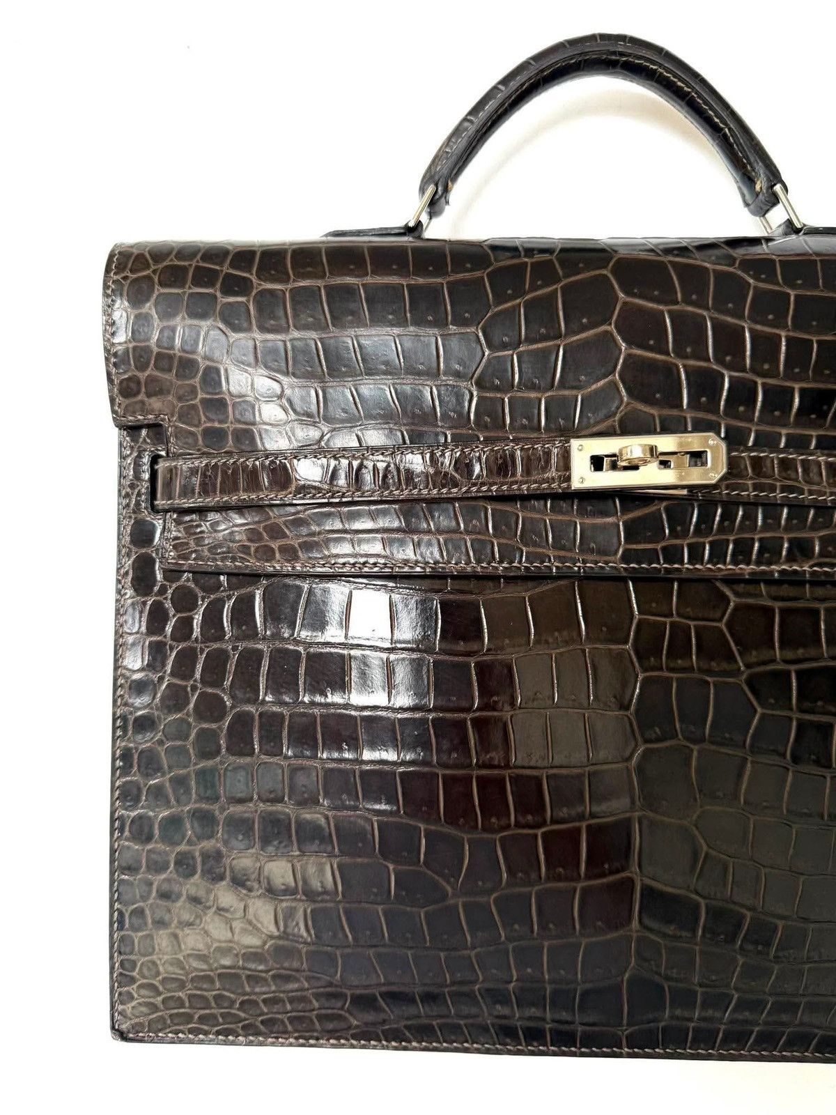 Hermes Hermes Kelly 2013 Depeches Exotic Crocodile Briefcase Bag Size ONE SIZE - 7 Thumbnail