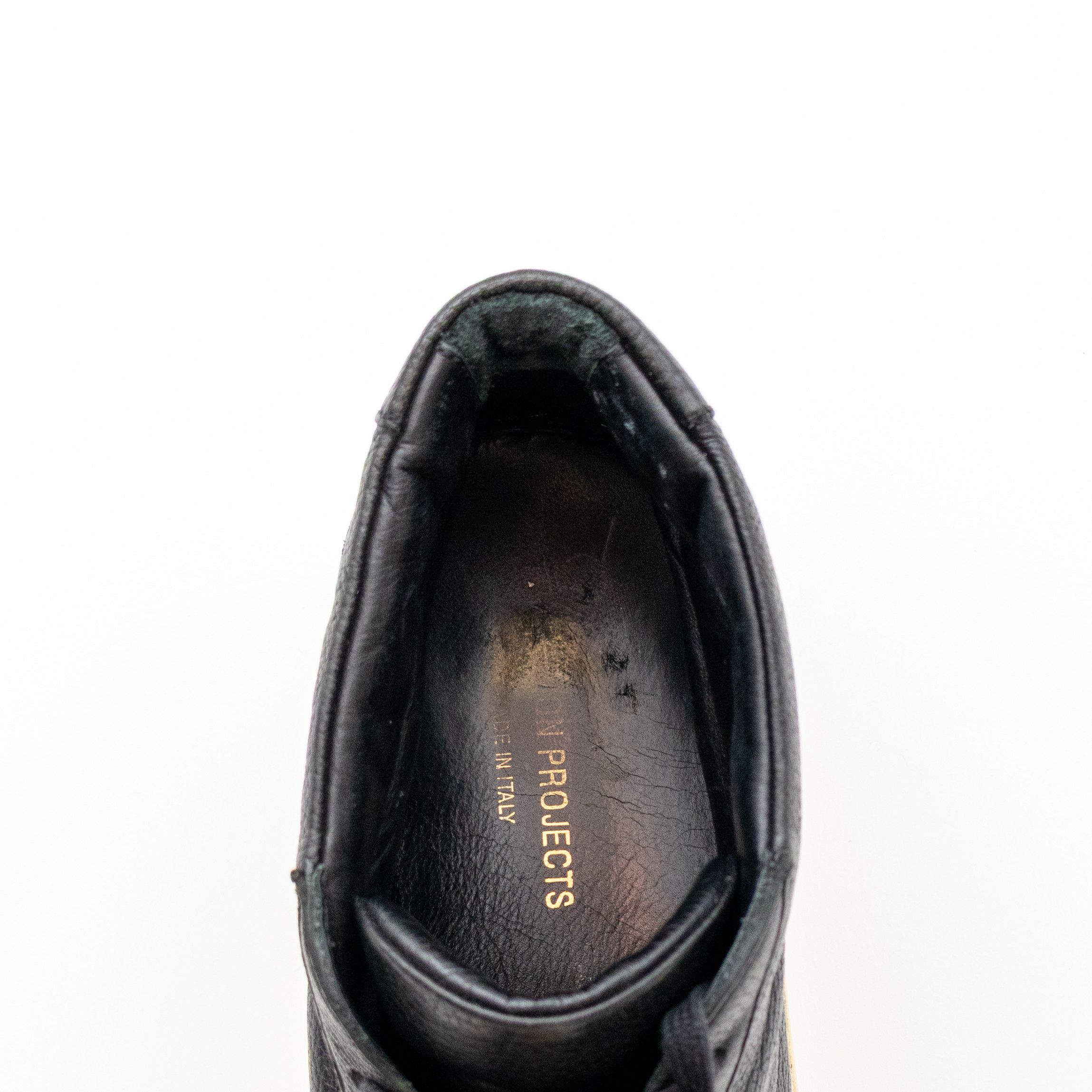 Common Projects Common Projects Black Leather Achilles Mid Top Sneakers 43 Size US 10 / EU 43 - 12 Thumbnail