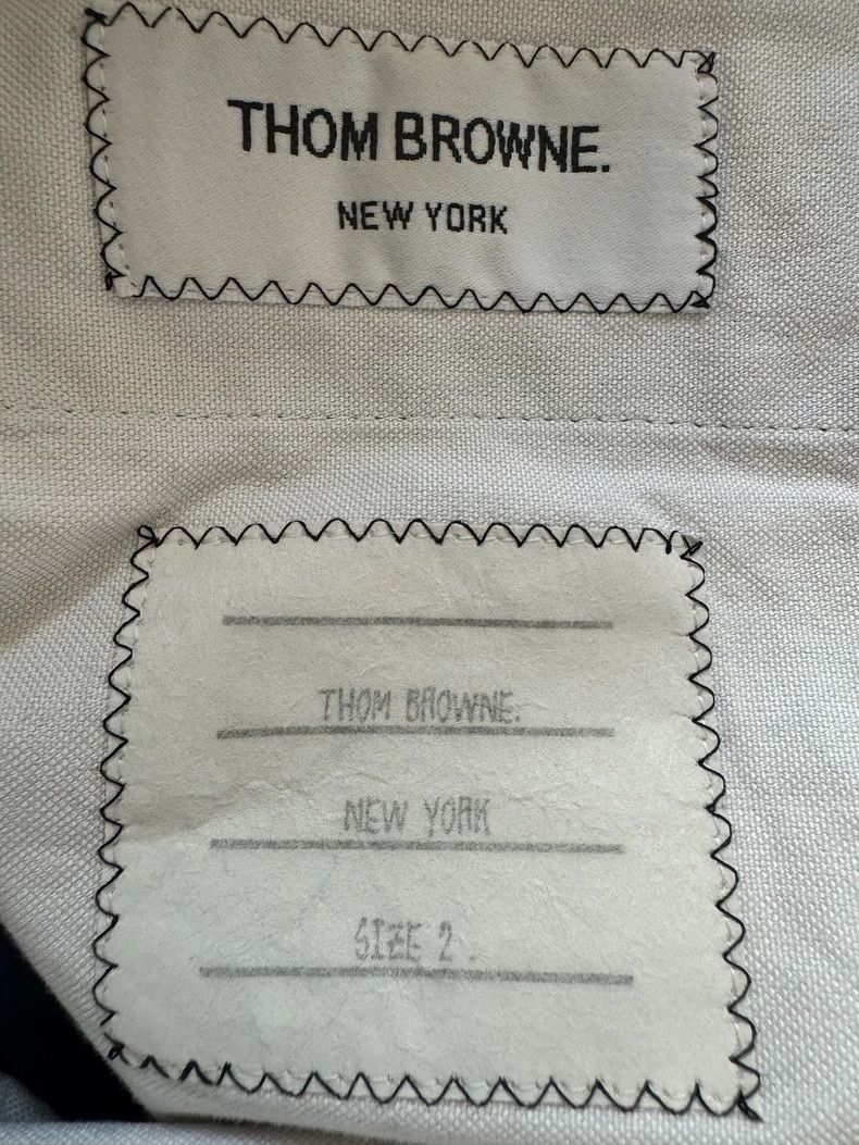 Thom Browne Thom browne RWB webbing shorts on both sides of Tibetan gre Size US 30 / EU 46 - 4 Thumbnail