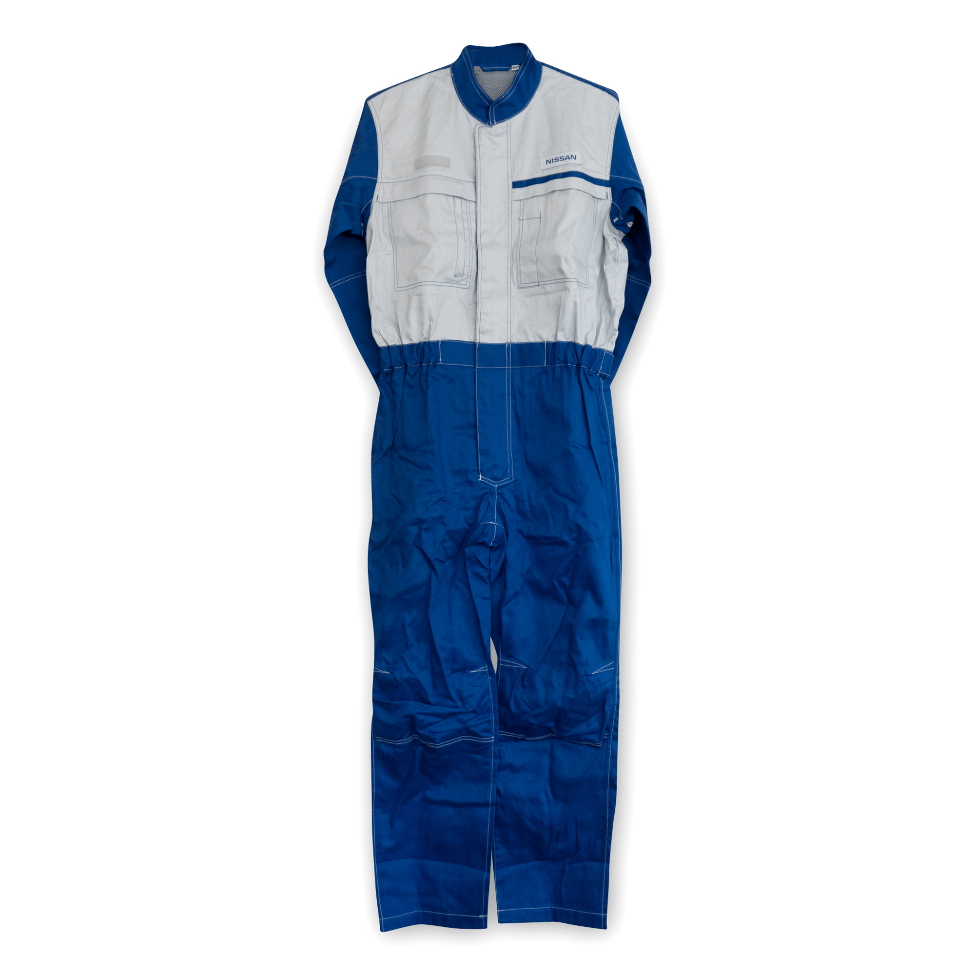 image of Racing x Vintage New Retro Jdm Japan Nissan Staff Tsunagi Mechanics Coveralls in Blue (Size 40)