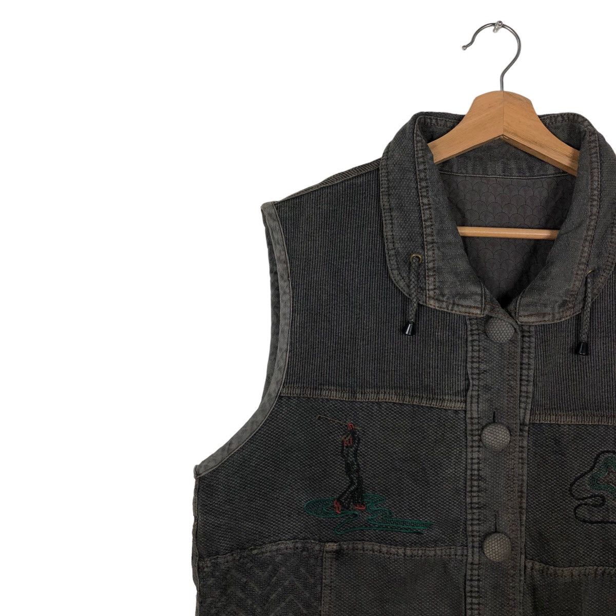 Japanese Brand 🔥90’s Vintage Traditional Design Vest Tank Top Quilted Size US M / EU 48-50 / 2 - 7 Thumbnail