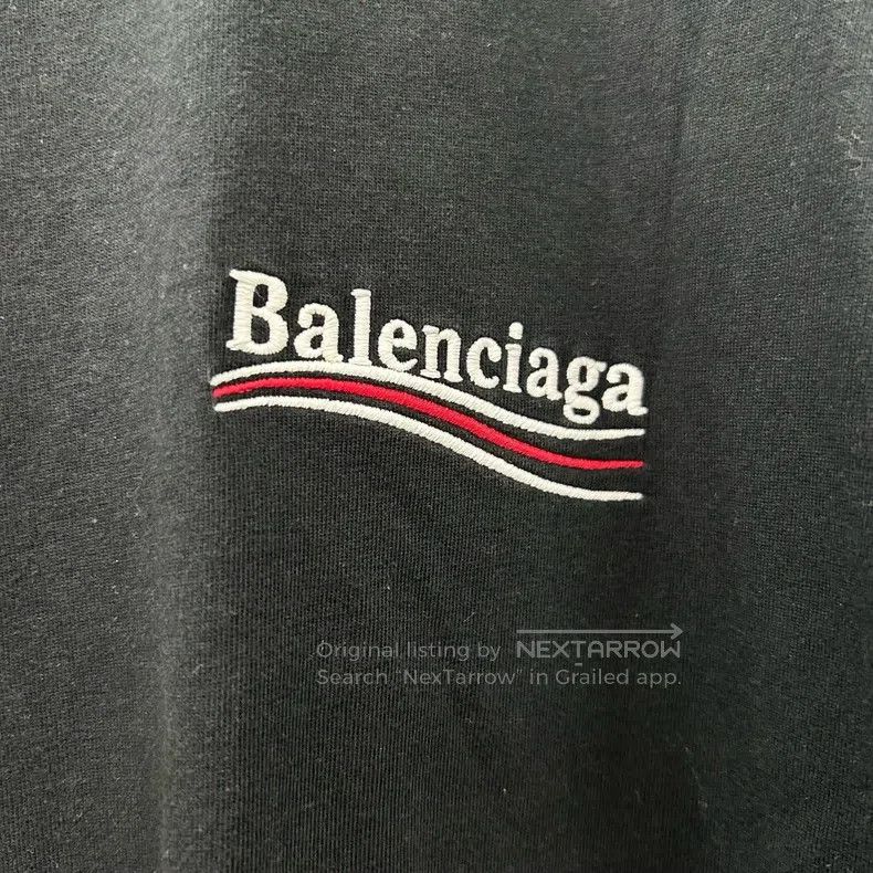 Balenciaga Balenciaga Black Cola Logo Letter Embroidered Crew Neck Sh Size US S / EU 44-46 / 1 - 3 Thumbnail