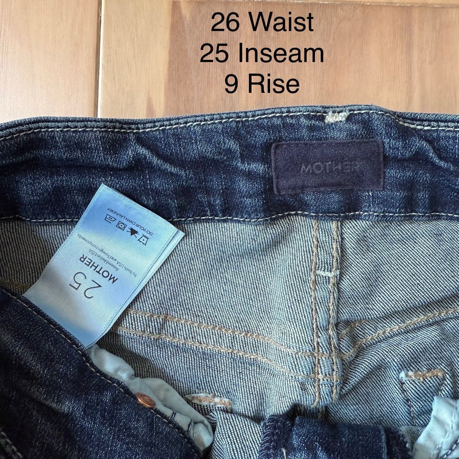 MOTHER Mother Looker Crop Jeans Women's 26 Blue Dark Wash Glam Size 26" / US 2 / IT 38 - 5 Thumbnail