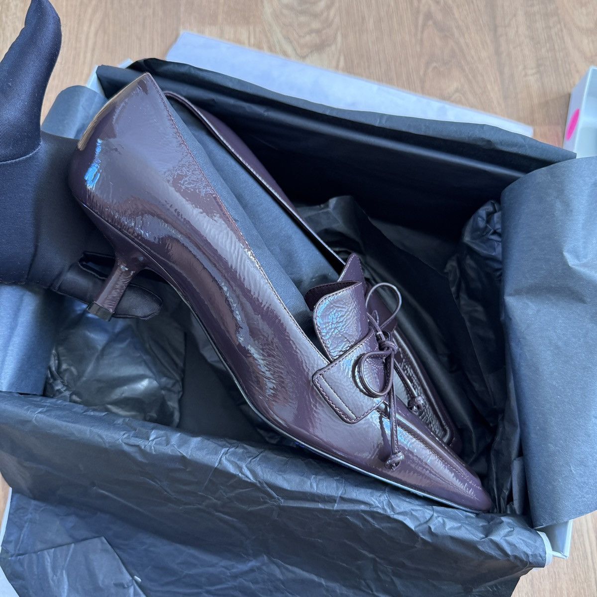 Burberry Burberry Storm 50mm leather pumps In Purple Size 38 Size US 8 / IT 38 - 6 Thumbnail