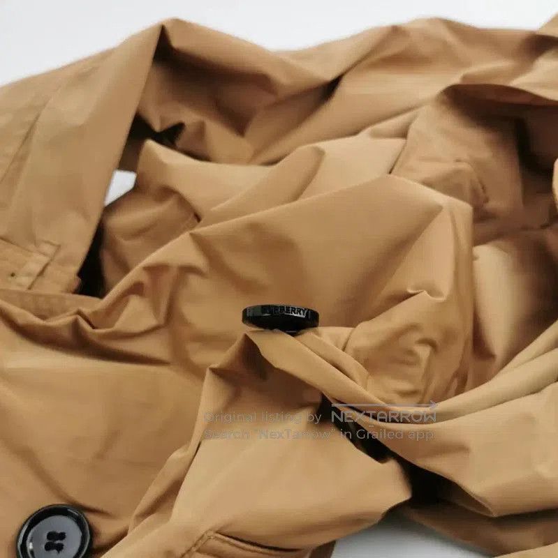Burberry Burberry Khaki Cotton Check Long Trench Coat. Size S / US 4 / IT 40 - 9 Thumbnail