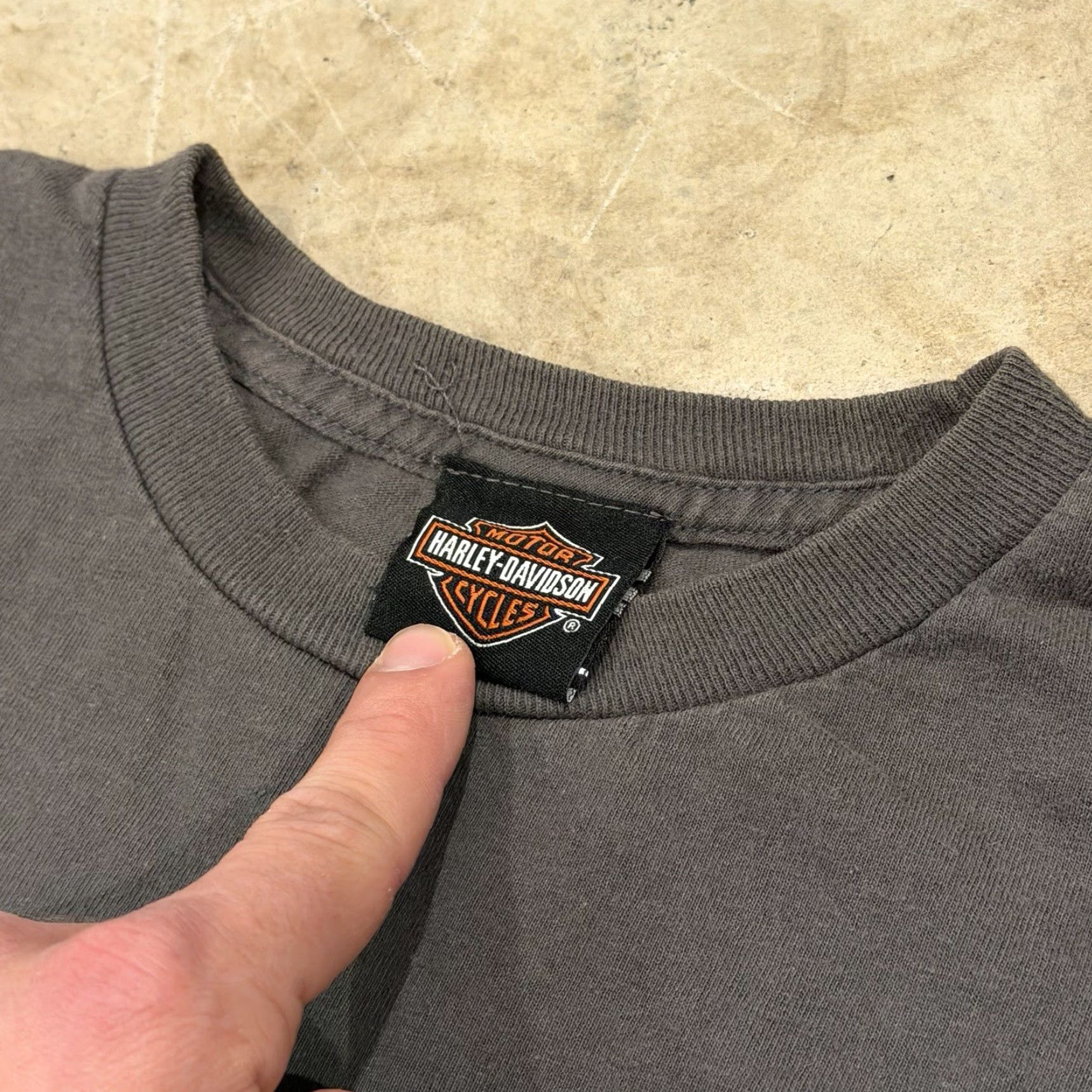 Harley Davidson Harley-Davidson Mens M Rolling Stones Stacked Short Sleeve CrewNeck Tee Gray T-Shirt Size US 31 - 3 Thumbnail