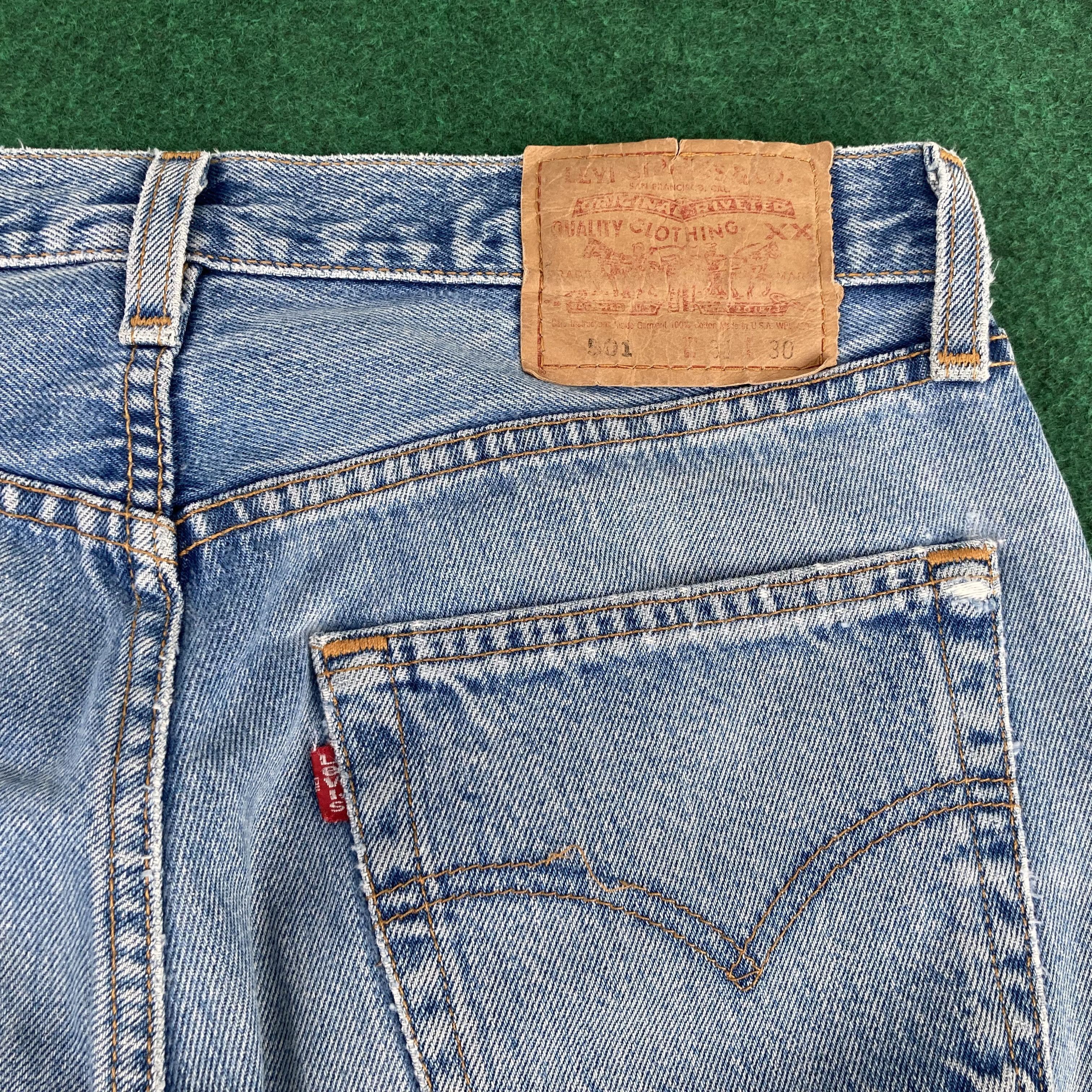 Levi's × Vintage Vtg Levis 501 Distressed Destroy Ripped Women Jeans Size 30" / US 8 / IT 44 - 10 Thumbnail