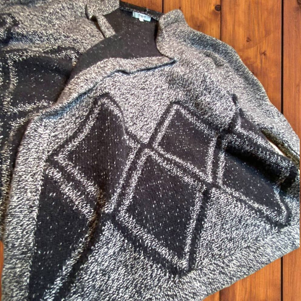 Madewell Madewell Heather Gray Argyle Knit Cardigan Sweater Size XS/S Size XS / US 0-2 / IT 36-38 - 2 Thumbnail