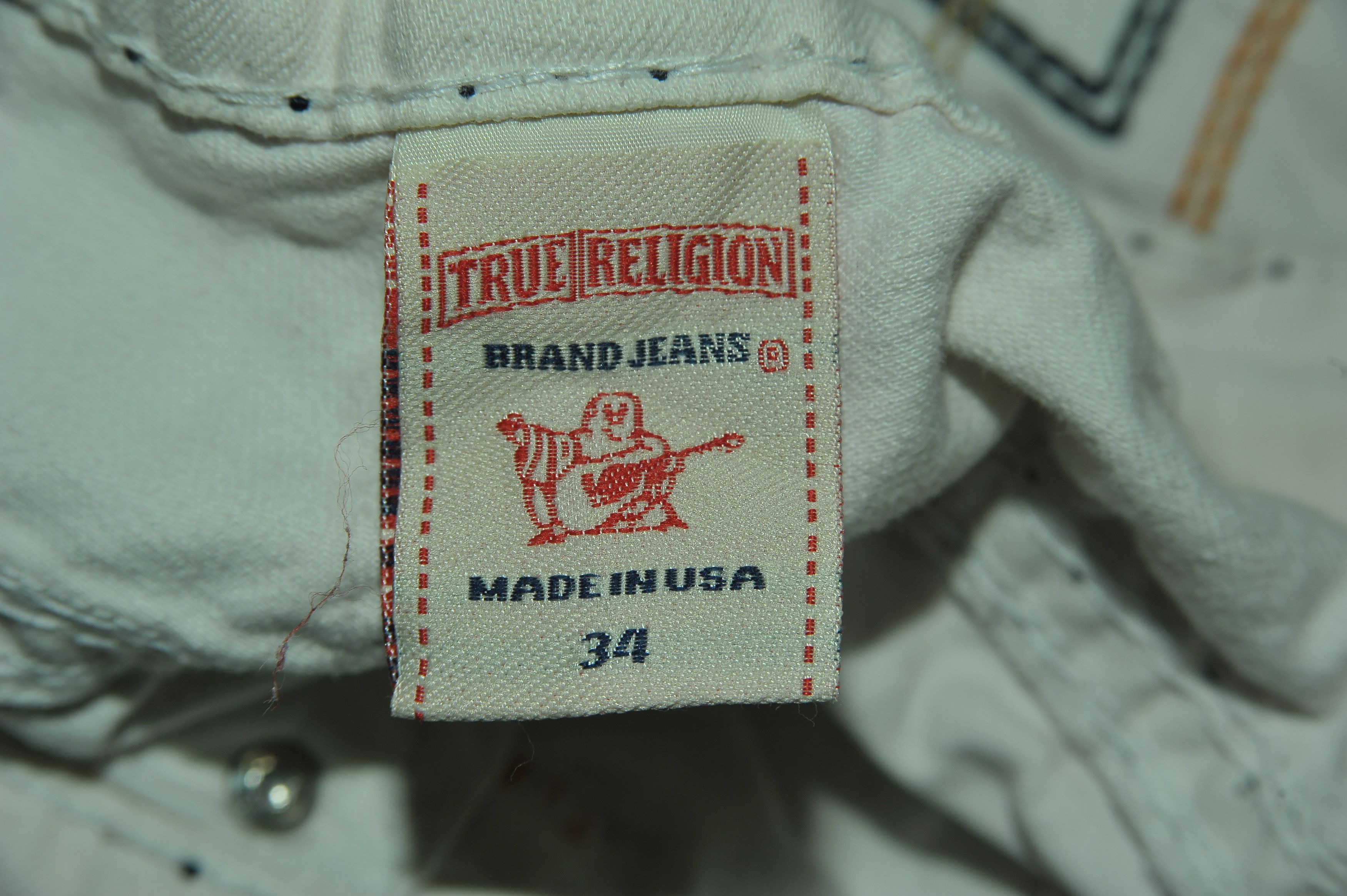 True Religion Vintage True Religion White Jeans Size US 34 / EU 50 - 8 Thumbnail