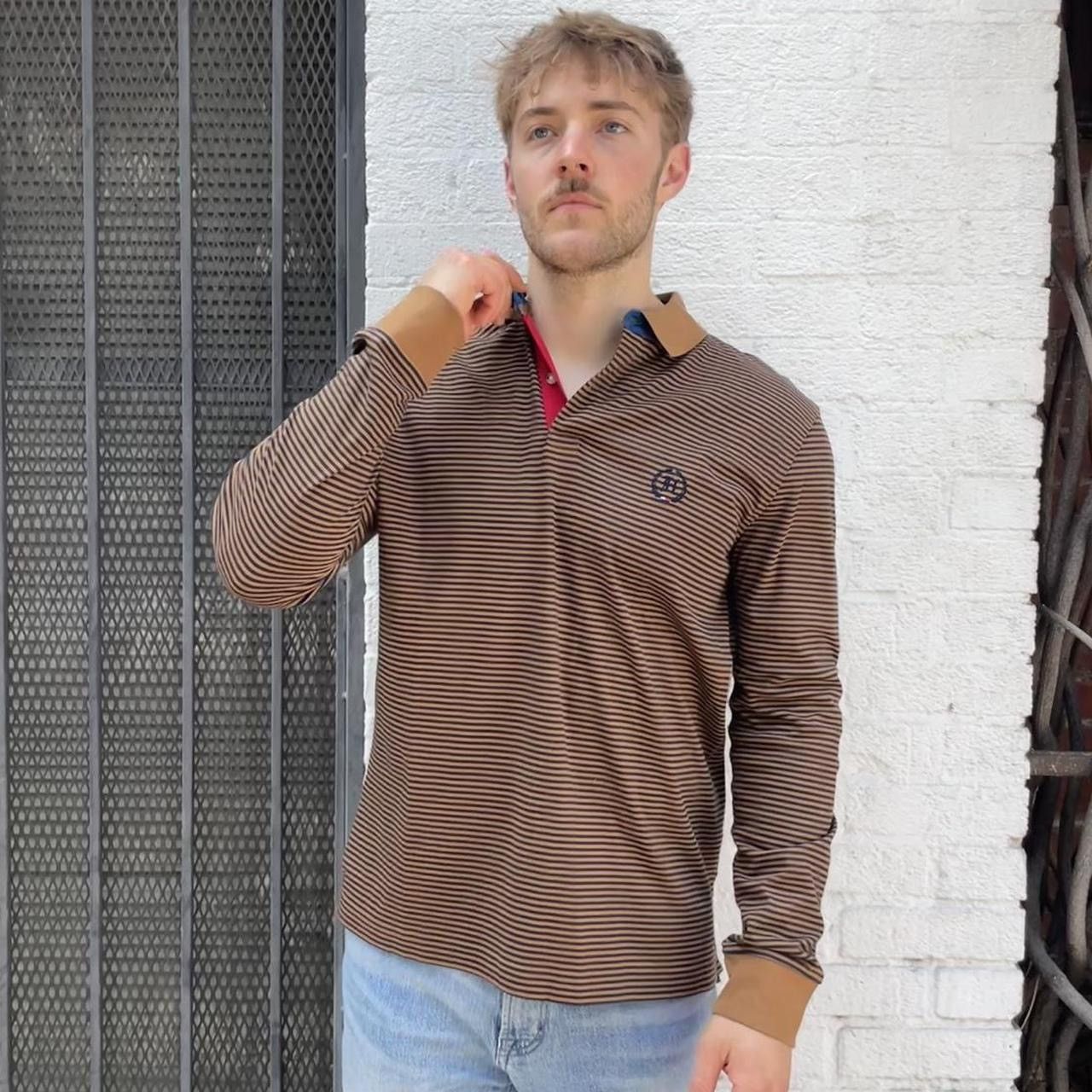 Tommy Hilfiger NWOT Tommy Hilfiger Rugby Polo Shirt Sz L Black & beige Size US L / EU 52-54 / 3 - 1 Thumbnail
