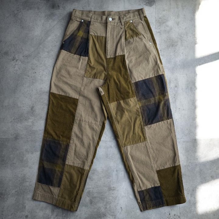 Comme des Garcons Homme NWT 25AW COMME des GARCONS HOMME Patchwork Pants Brown S Size US 33 - 1 Thumbnail