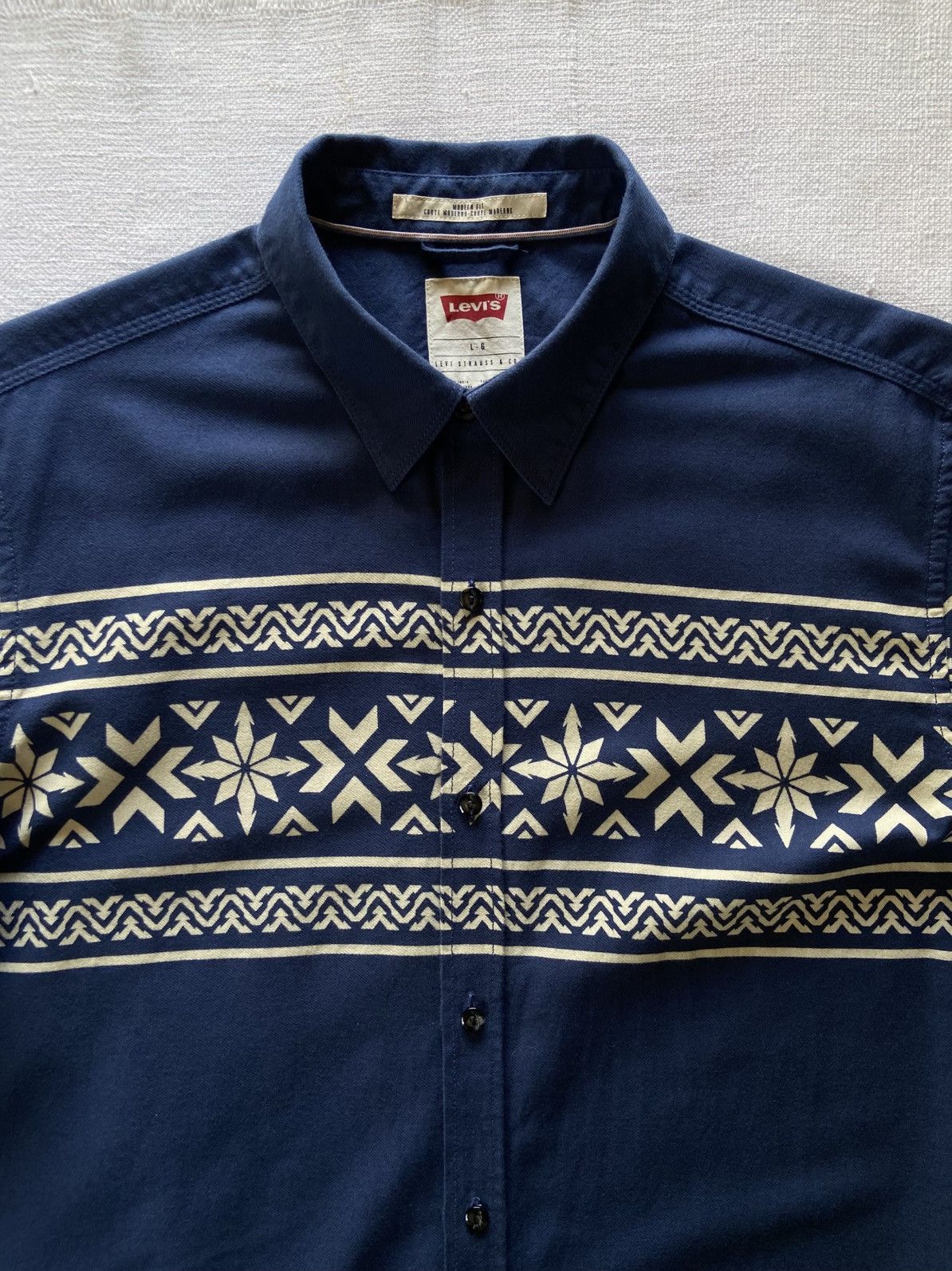 Levi's Levi’s Aztec L/S Shirt. Size US L / EU 52-54 / 3 - 3 Thumbnail