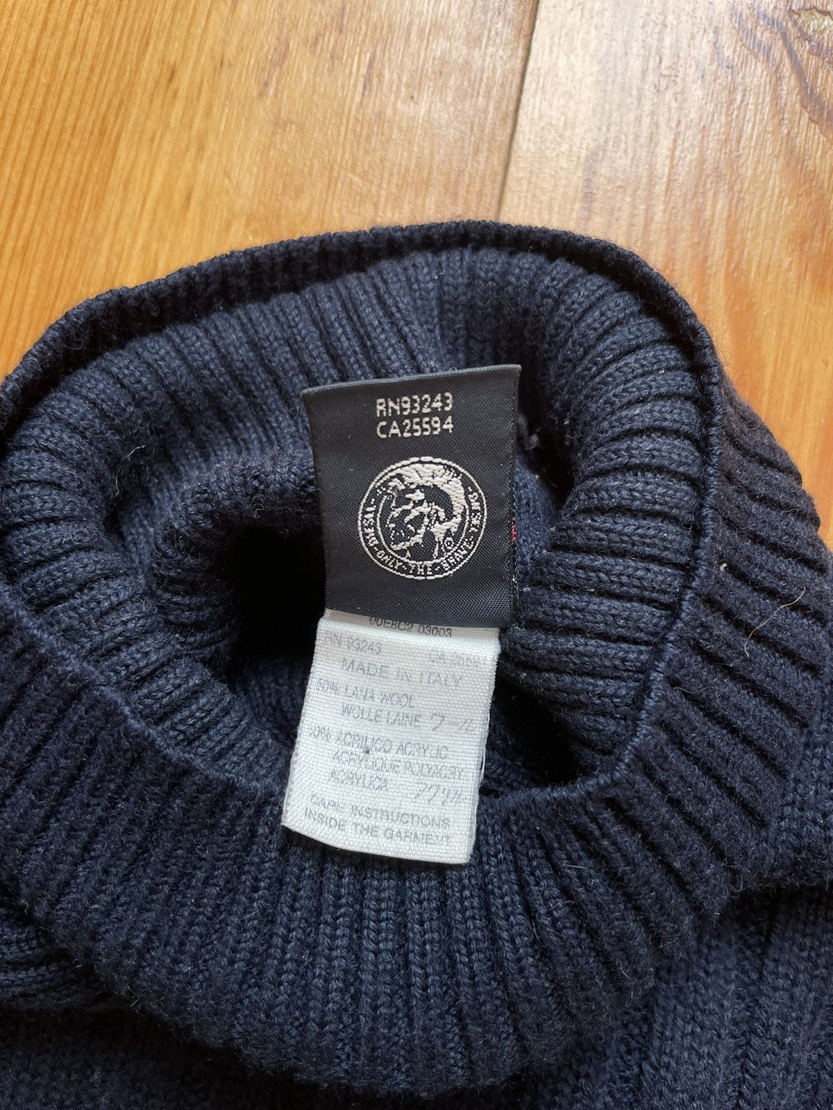 Diesel × Vintage DIESEL Logo Vintage Knit Sweater High Neck Y2K Style Size US M / EU 48-50 / 2 - 9 Thumbnail