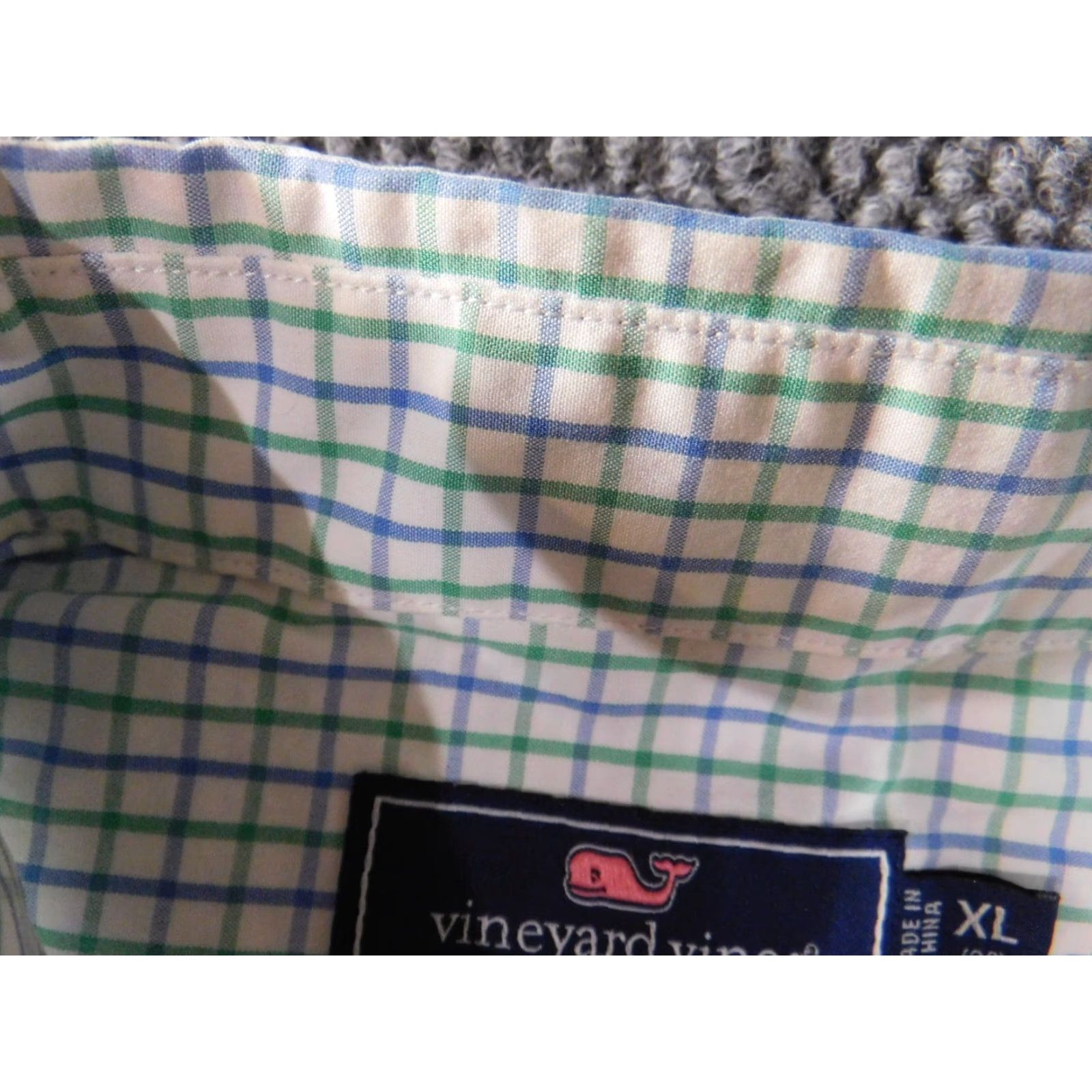 Vineyard Vines Vineyard Vines Shirt Womens XL Green Plaid Button-Up Long Sleeve Collared Cotton Rayon Casual Whale Logo Womens Size XL / US 12-14 / IT 48-50 - 6 Thumbnail