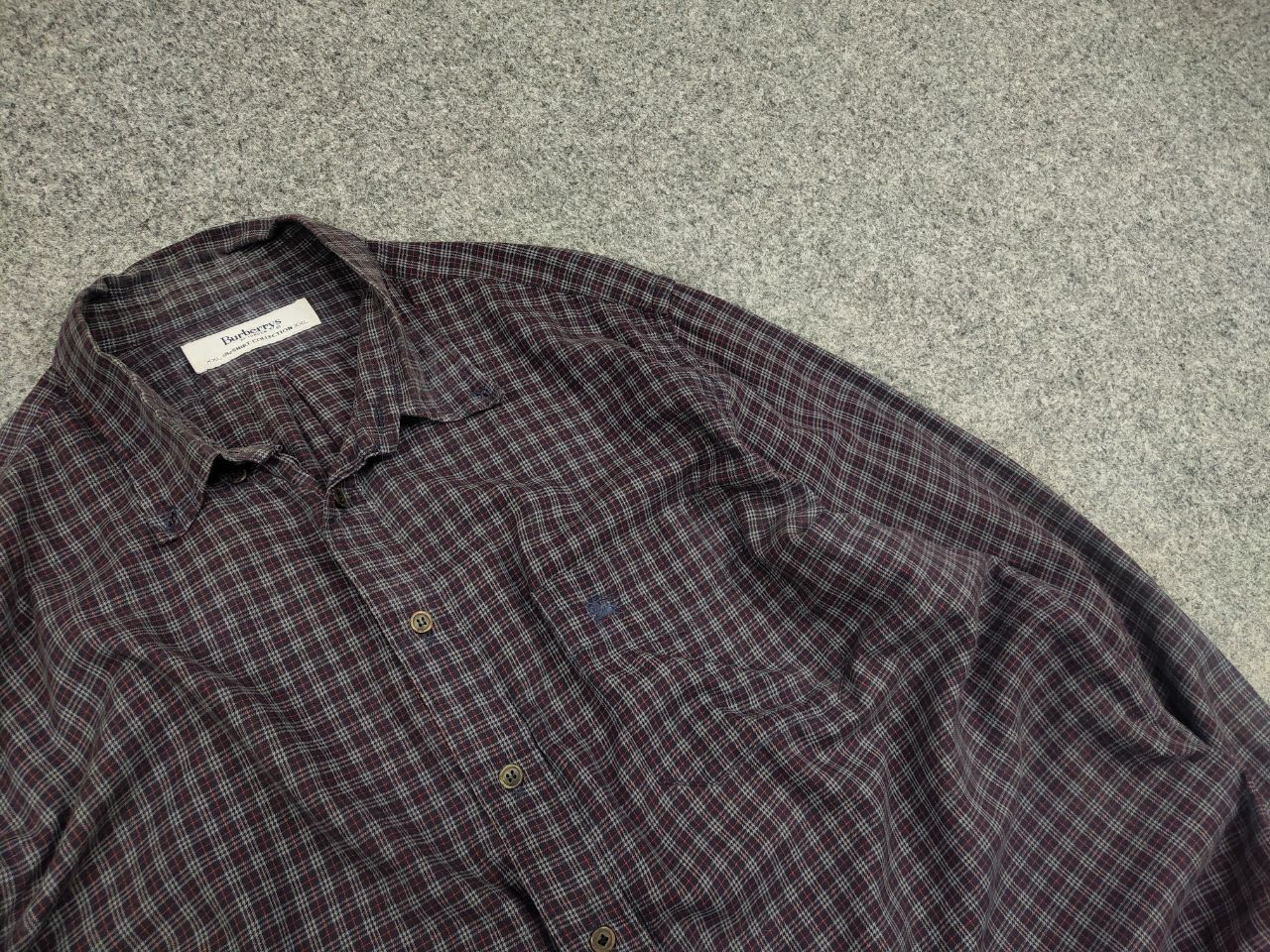 Burberry Vintage 90's Burberry London Nova Check Dark Button Shirt Size US XL / EU 56 / 4 - 7 Thumbnail