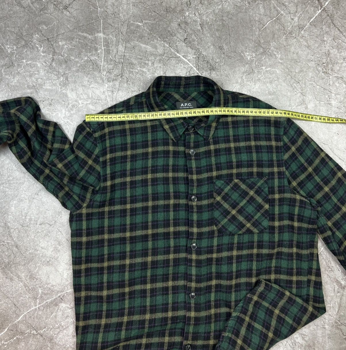 A.P.C. A.P.C Wool Flannel Button Up Size US XL / EU 56 / 4 - 8 Thumbnail