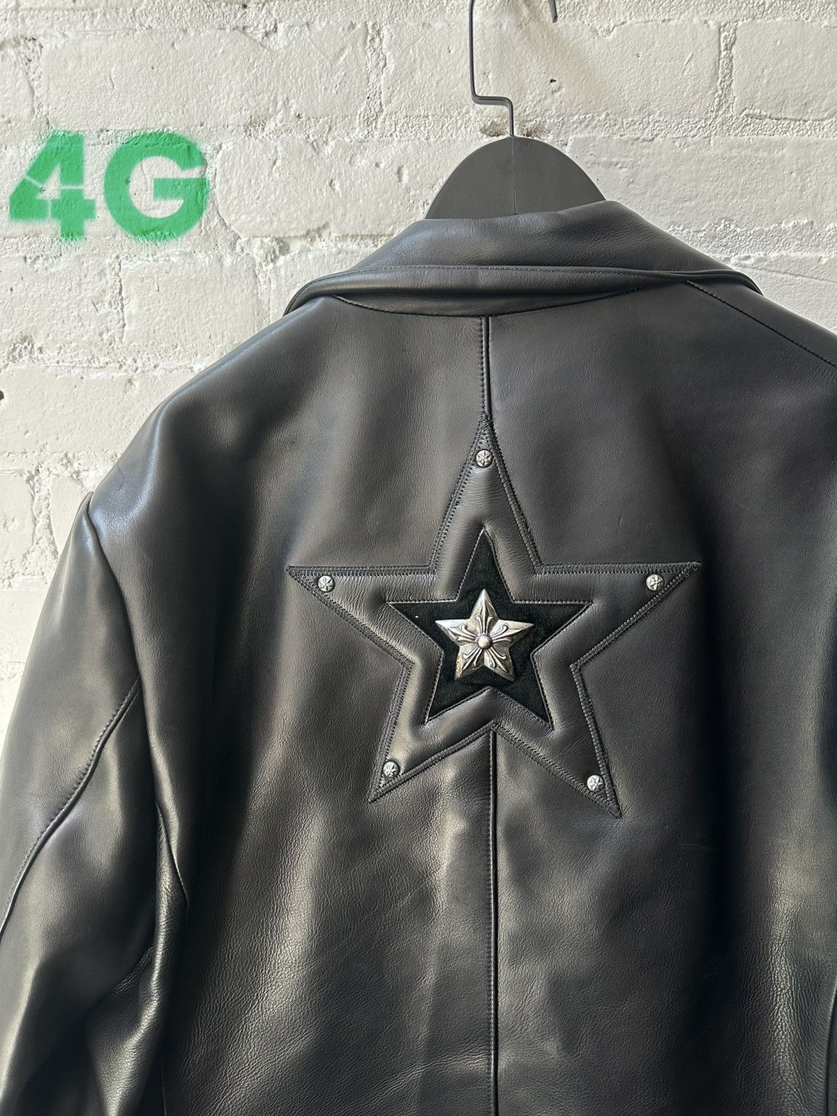 Chrome Hearts 3XL XXXL CHROME HEARTS 1 of 1 LEATHER PATCH JACKET BLAZER ! Size US XXL / EU 58 / 5 - 10 Thumbnail